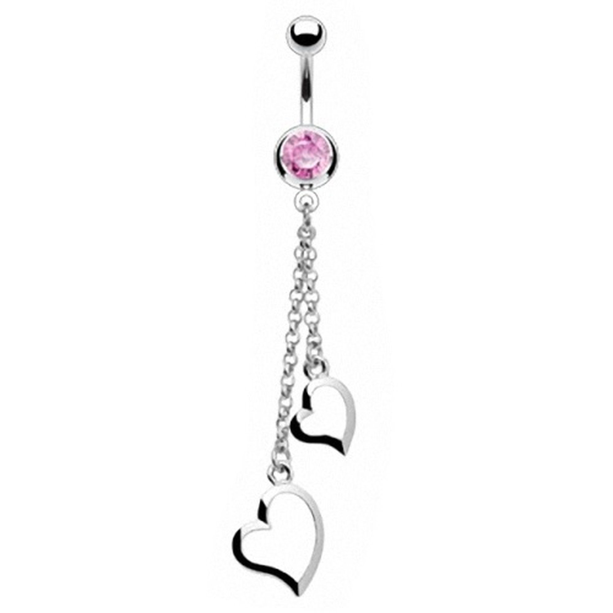 Taffstyle Bauchnabelpiercing Piercing Chirurgenstahl Kristall Zwei günstig online kaufen