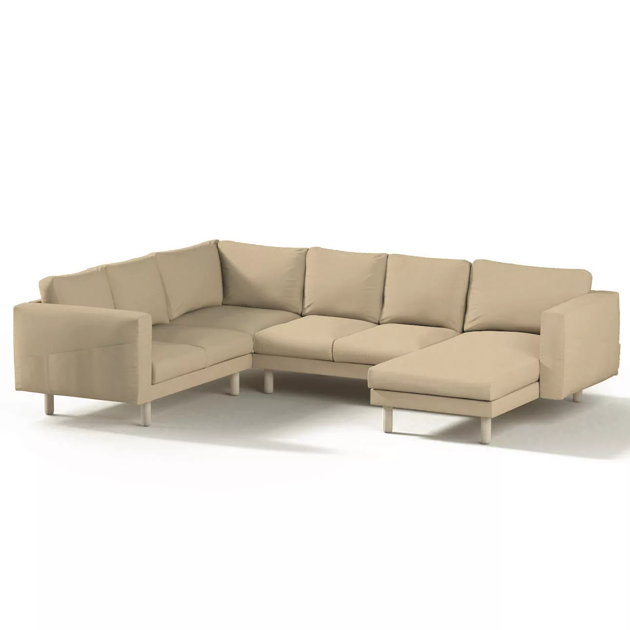 Bezug für Norsborg 5-Sitzer Ecksofa mit Recamiere, caffe latte, Norsborg Be günstig online kaufen