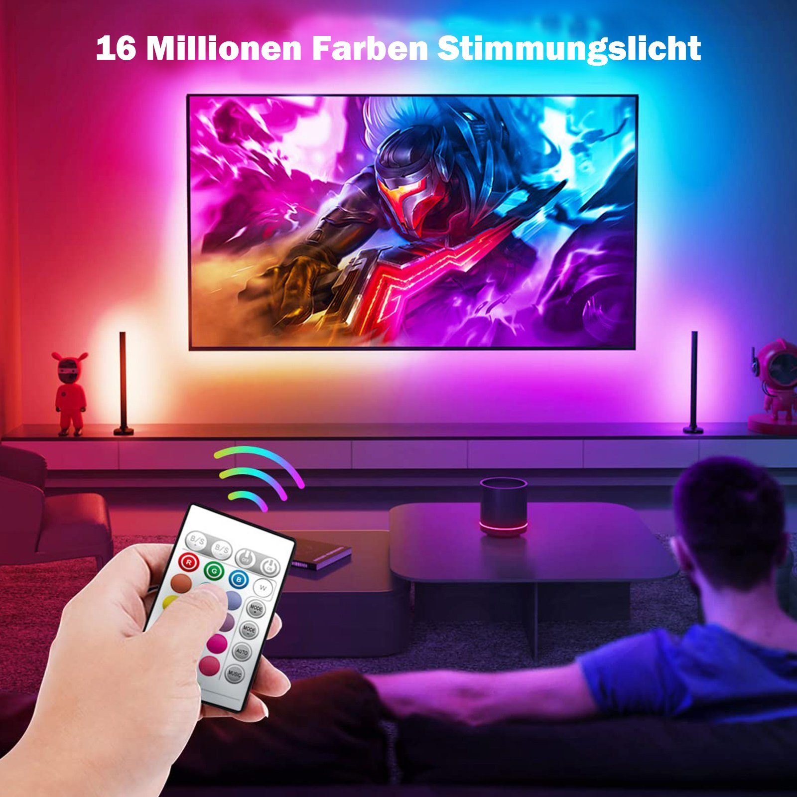 Jibenhome LED Stripe TV LED-Hintergrundbeleuchtung Dimmbar günstig online kaufen