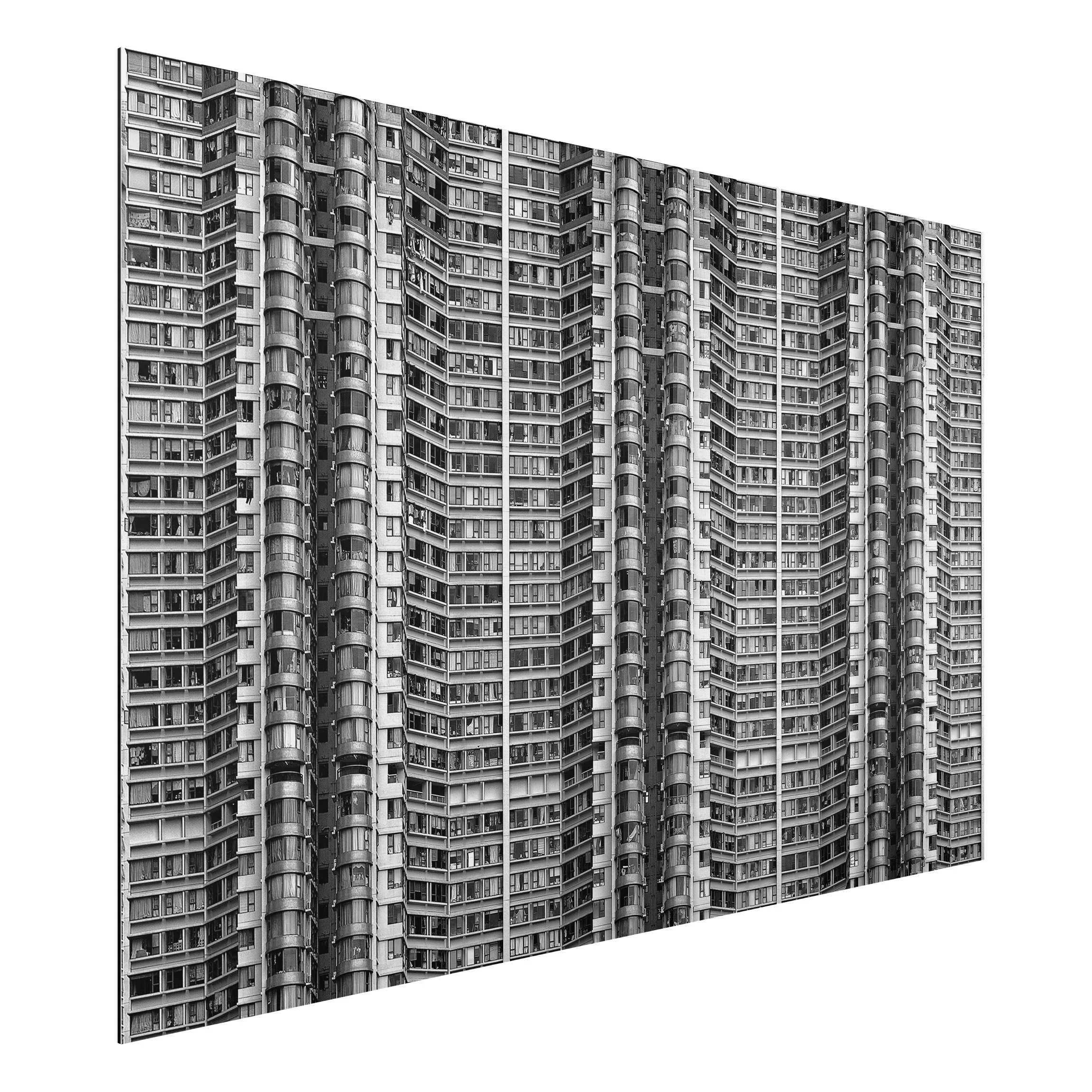 Alu-Dibond Bild Schwarz-Weiß - Querformat 3:2 Skyscraper günstig online kaufen