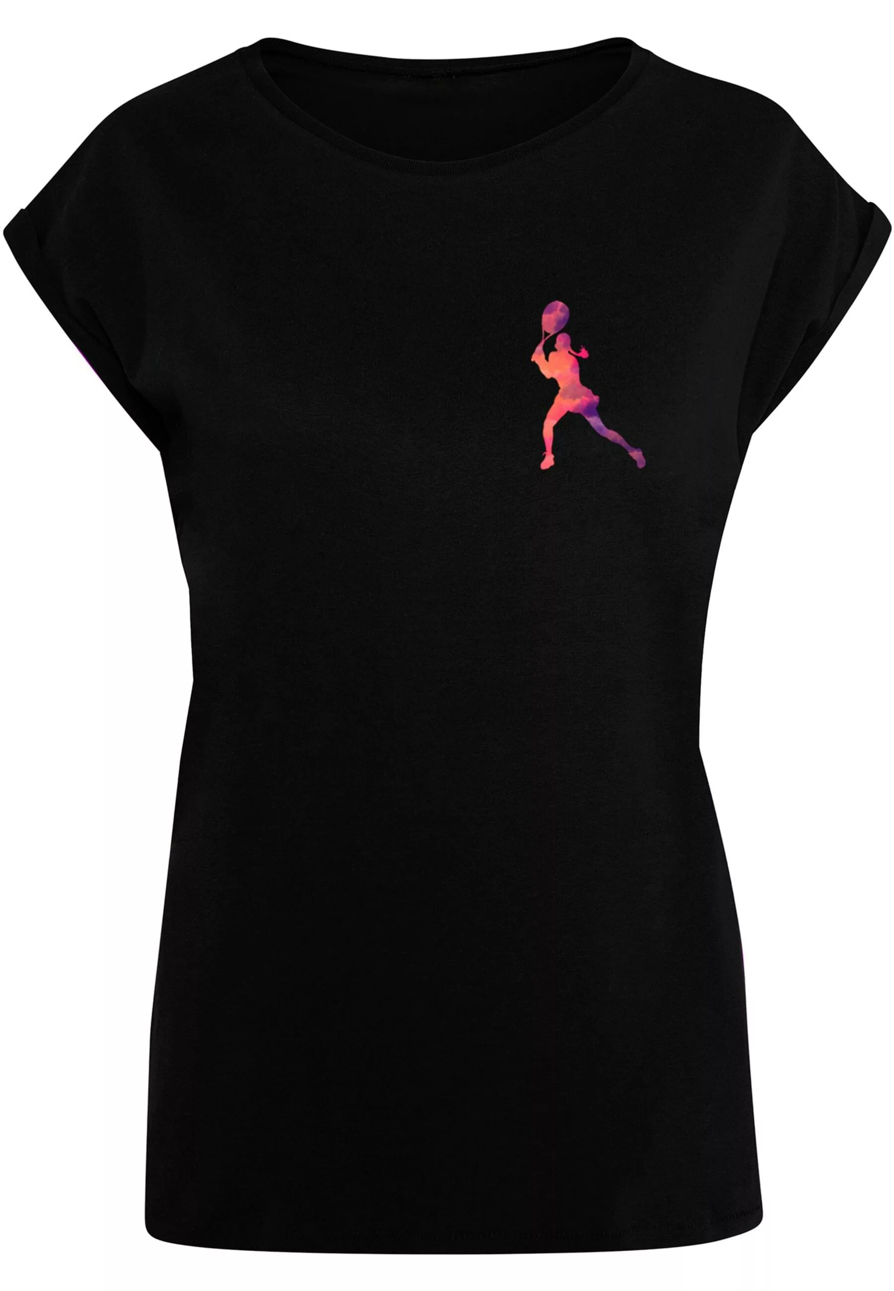 Merchcode T-Shirt "Merchcode Damen Ladies Tennis Woman Silhouette - T-Shirt günstig online kaufen