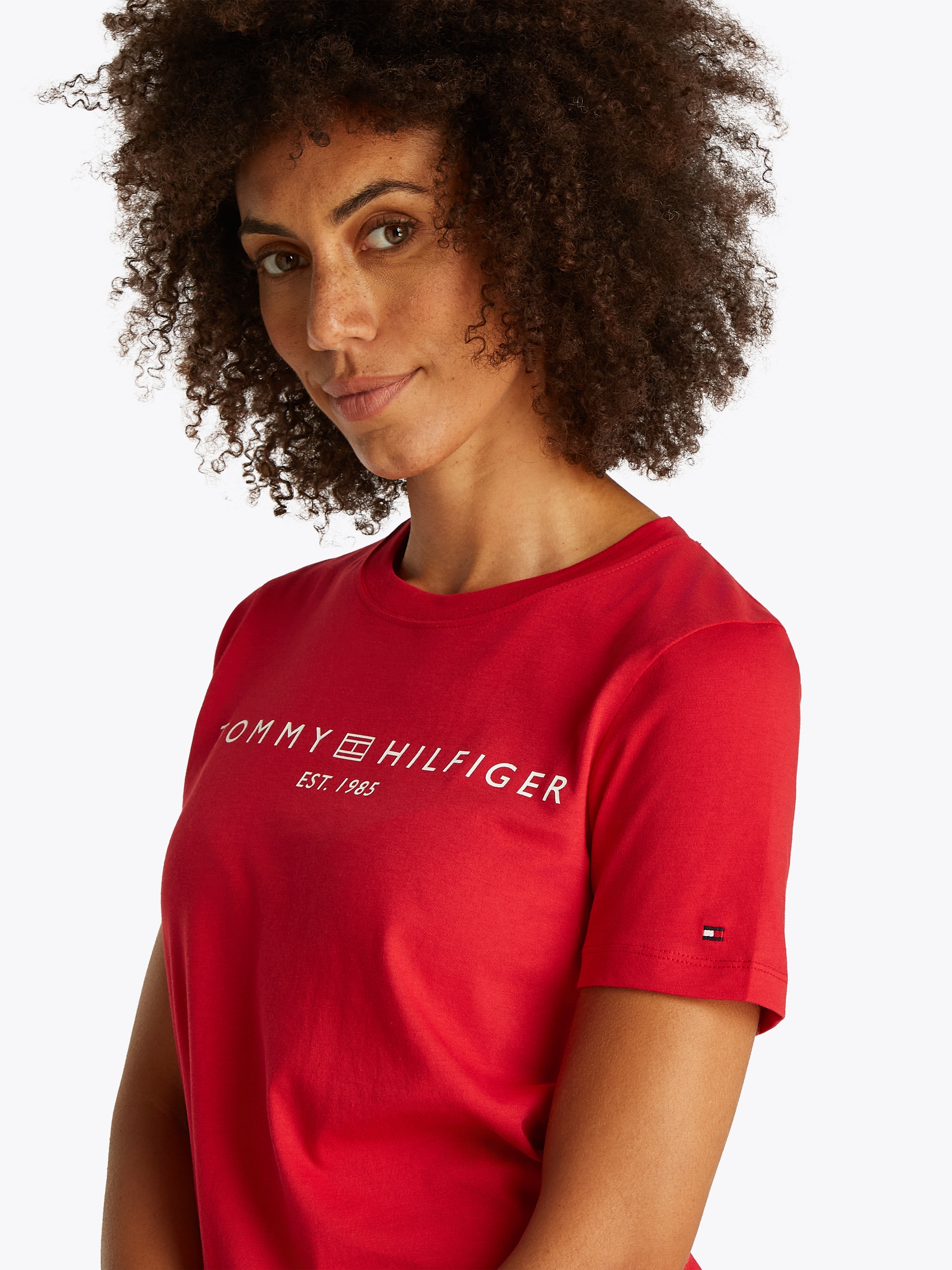 Tommy Hilfiger T-Shirt "REG CORP LOGO C-NK SS", mit Logoschriftzug günstig online kaufen