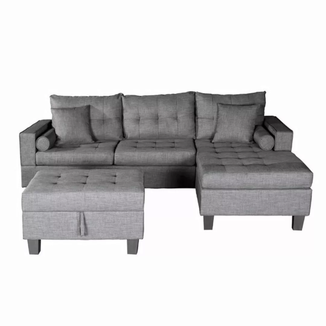 HOME DELUXE Ecksofa Sofa ROM, 242,6 x 154,3 x 90,8 cm 3 Teile, Eckteil link günstig online kaufen