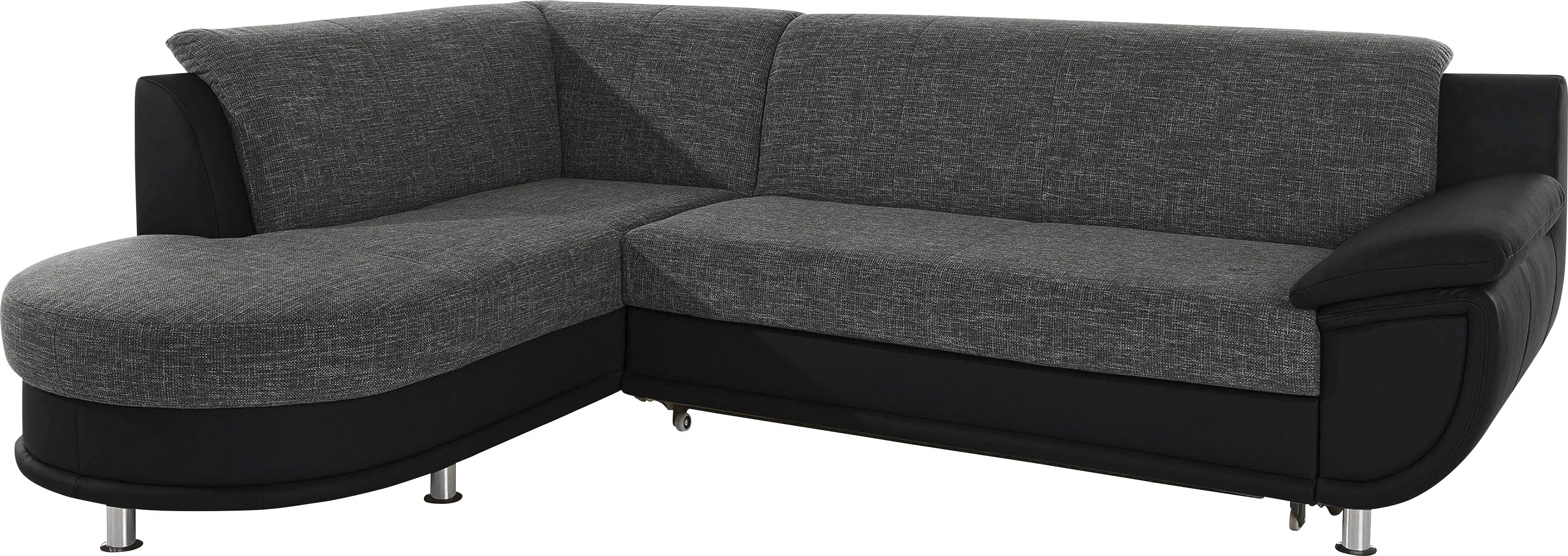 TRENDMANUFAKTUR Ecksofa »Rondo 3, zeitlos und bequem, Materialmix, breite A günstig online kaufen