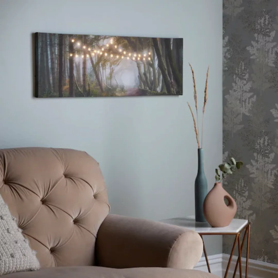 Art for the home LED-Bild »Waldspaziergang LED 30x90cm«, (1 St.) günstig online kaufen