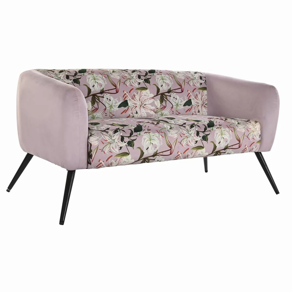 Sofa Dkd Home Decor Schwarz Rosa Metall Polyester Shabby Chic (140 X 71 X 7 günstig online kaufen