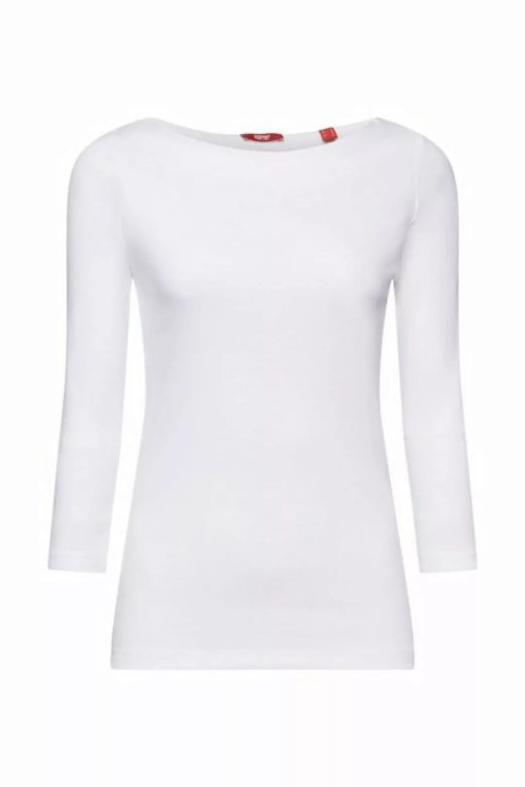 Esprit 3/4-Arm-Shirt Longsleeve mit Bootausschnitt günstig online kaufen