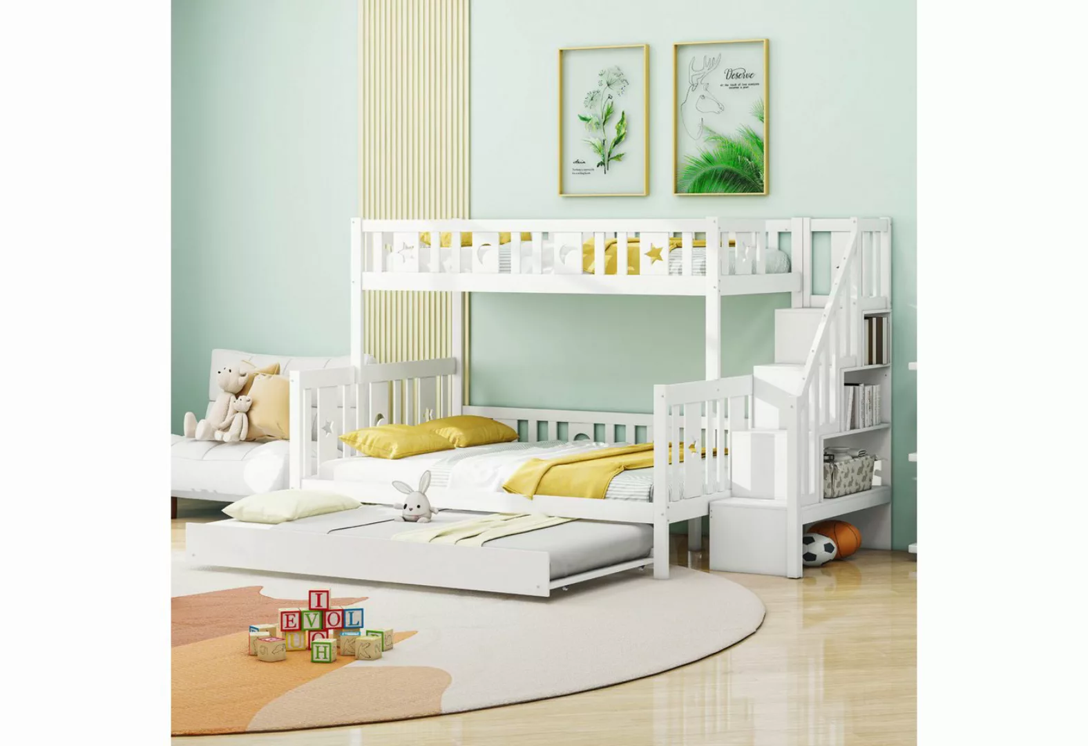 MODFU Etagenbett Kinderbett (Kinderbett 90*200/140*200cm, Etagenbett aus Ma günstig online kaufen
