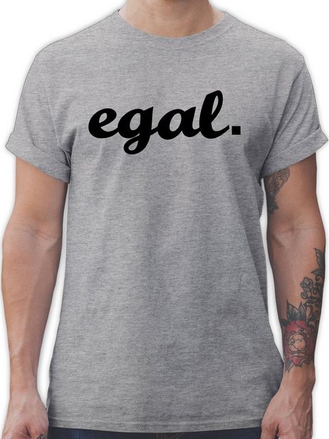 Shirtracer T-Shirt Egal Kursiv - schwarz Sprüche Statement günstig online kaufen
