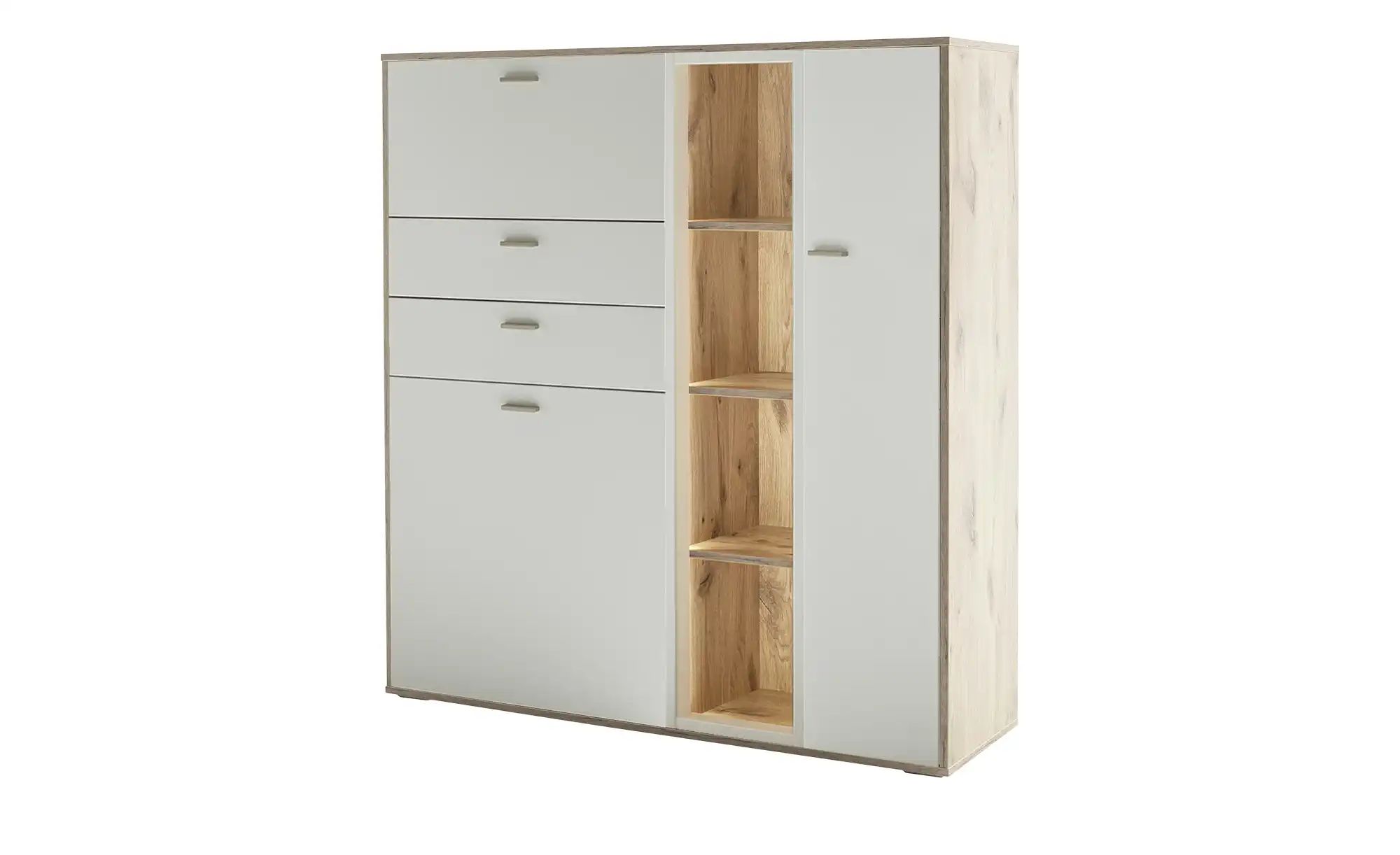 uno Highboard  Santerno ¦ weiß ¦ Maße (cm): B: 124 H: 133 T: 37.0 Kommoden günstig online kaufen