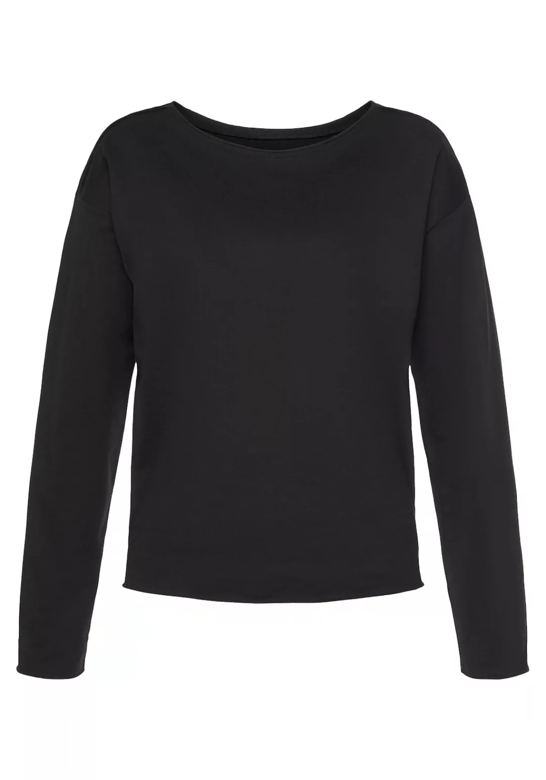 LASCANA Sweatshirt, Langarmshirt in locker sitzendem Schnitt, Loungewear günstig online kaufen