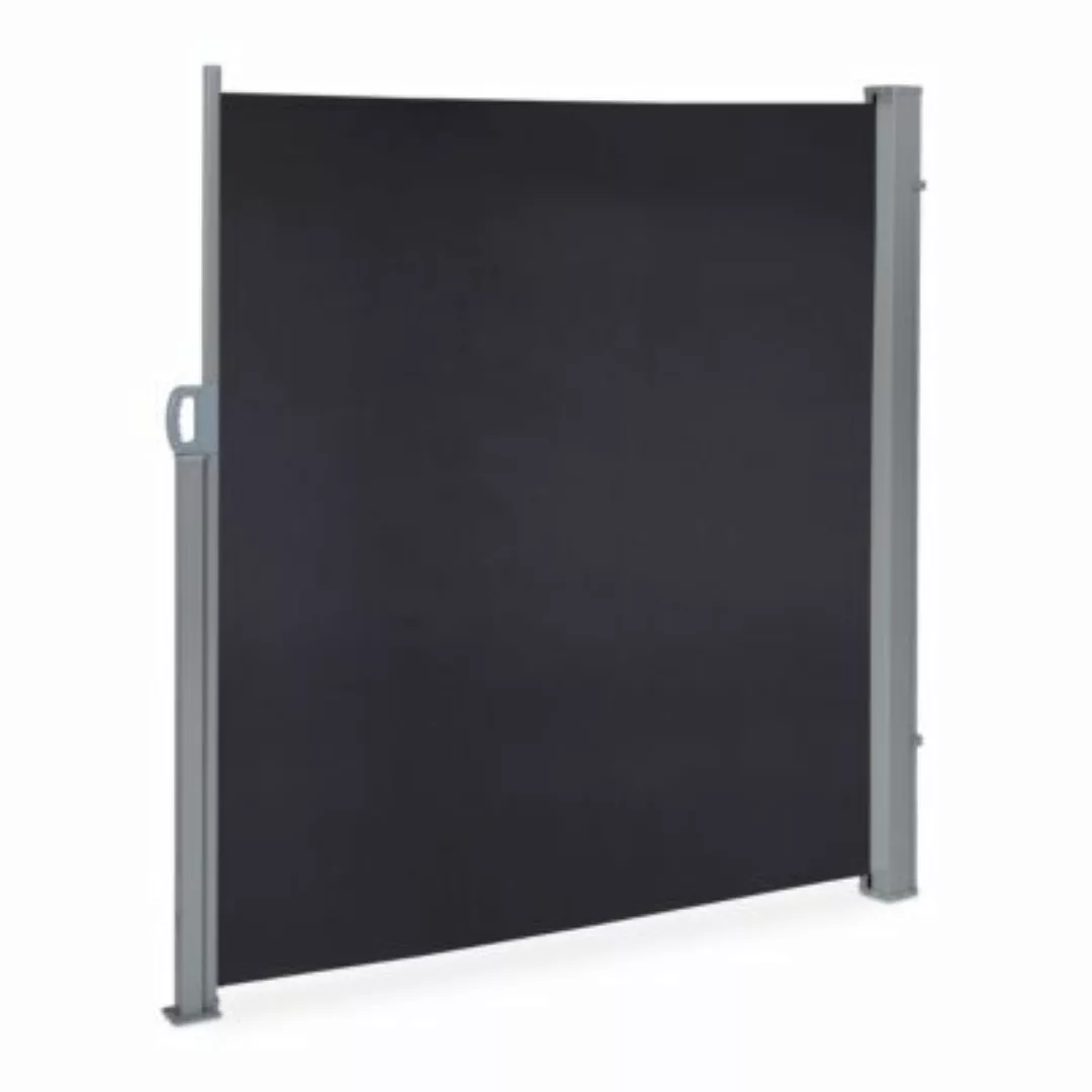 relaxdays Schwarze Seitenmarkise 170 x 300 cm schwarz/grau günstig online kaufen