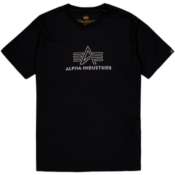 Alpha Industries  T-Shirts & Poloshirts Basic Mid Logo TPU T-Shirt - black/ günstig online kaufen