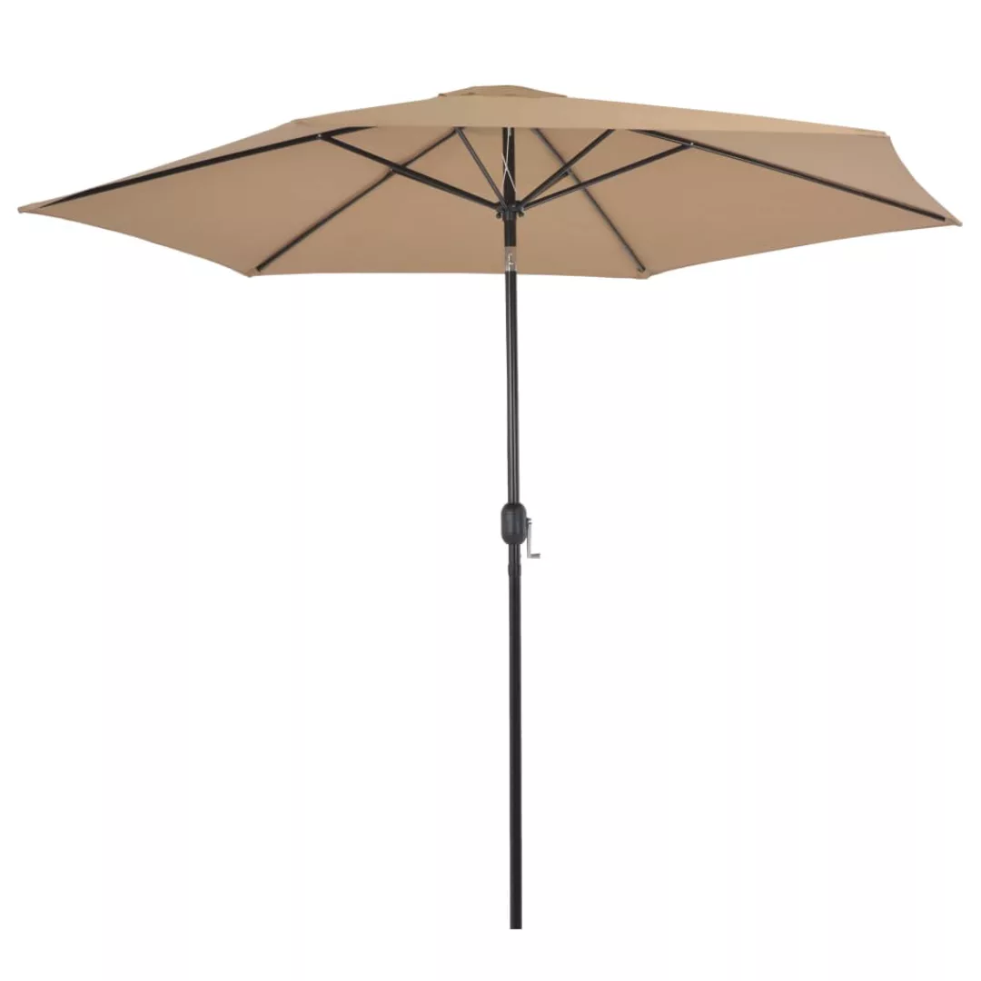 Sonnenschirm Mit Metall-mast 300 Cm Taupe günstig online kaufen