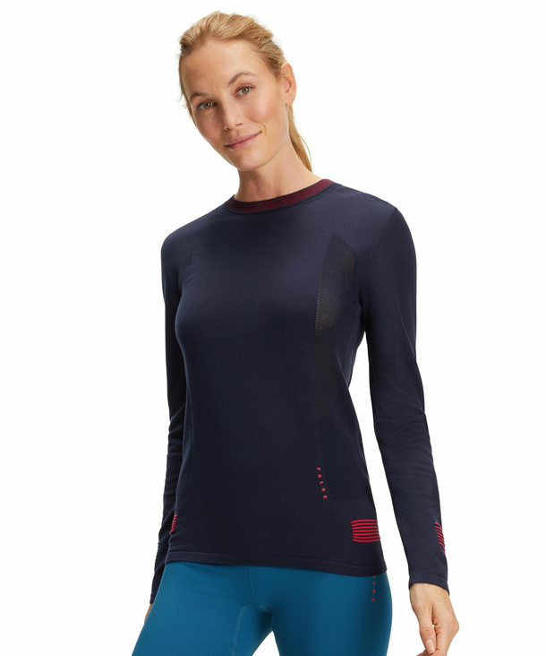 FALKE Damen Pullover Rundhals, XS, Blau, 37943-617701 günstig online kaufen