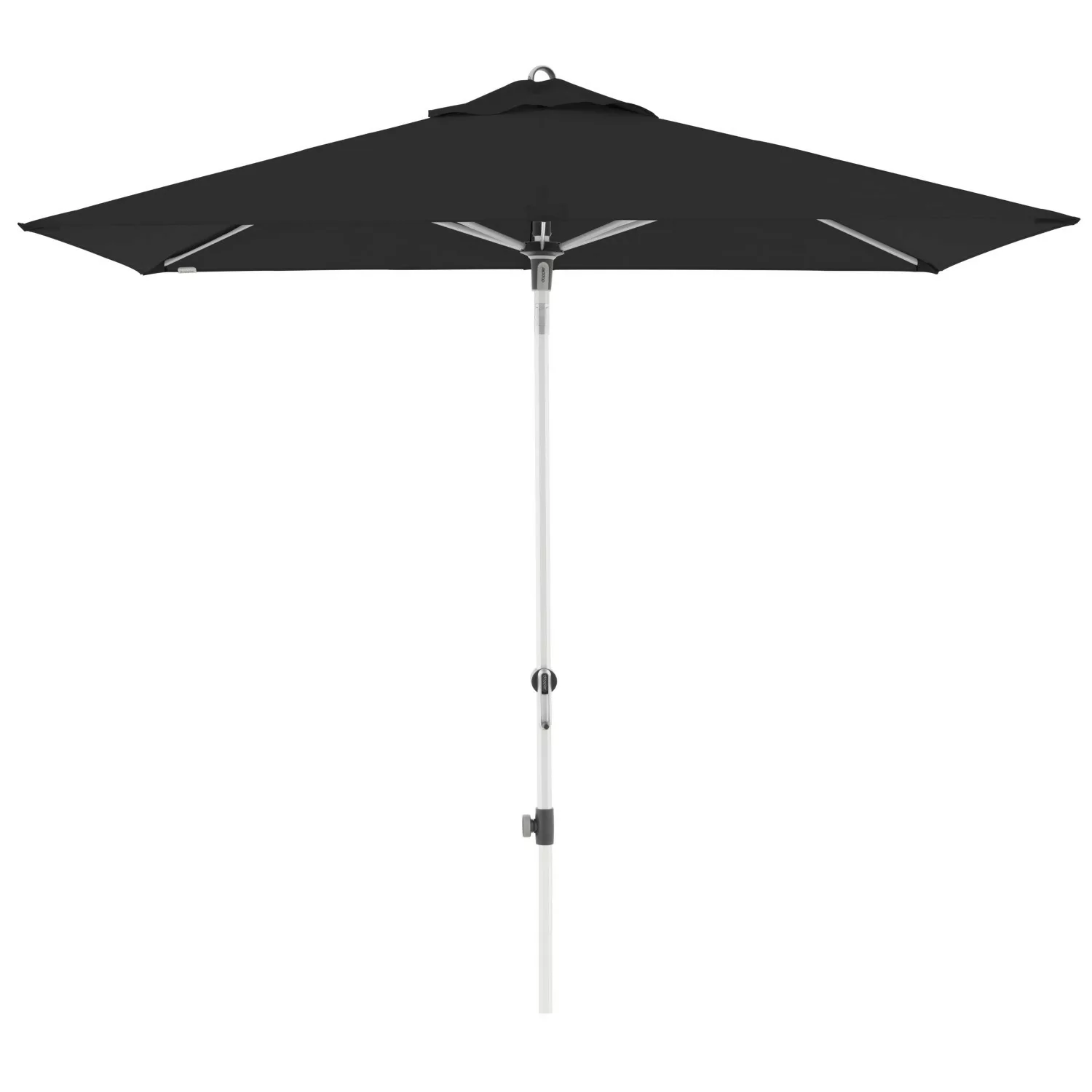 Doppler Marktschirm 140 cm x 220 cm Schwarz mit Kurbelmechanik günstig online kaufen