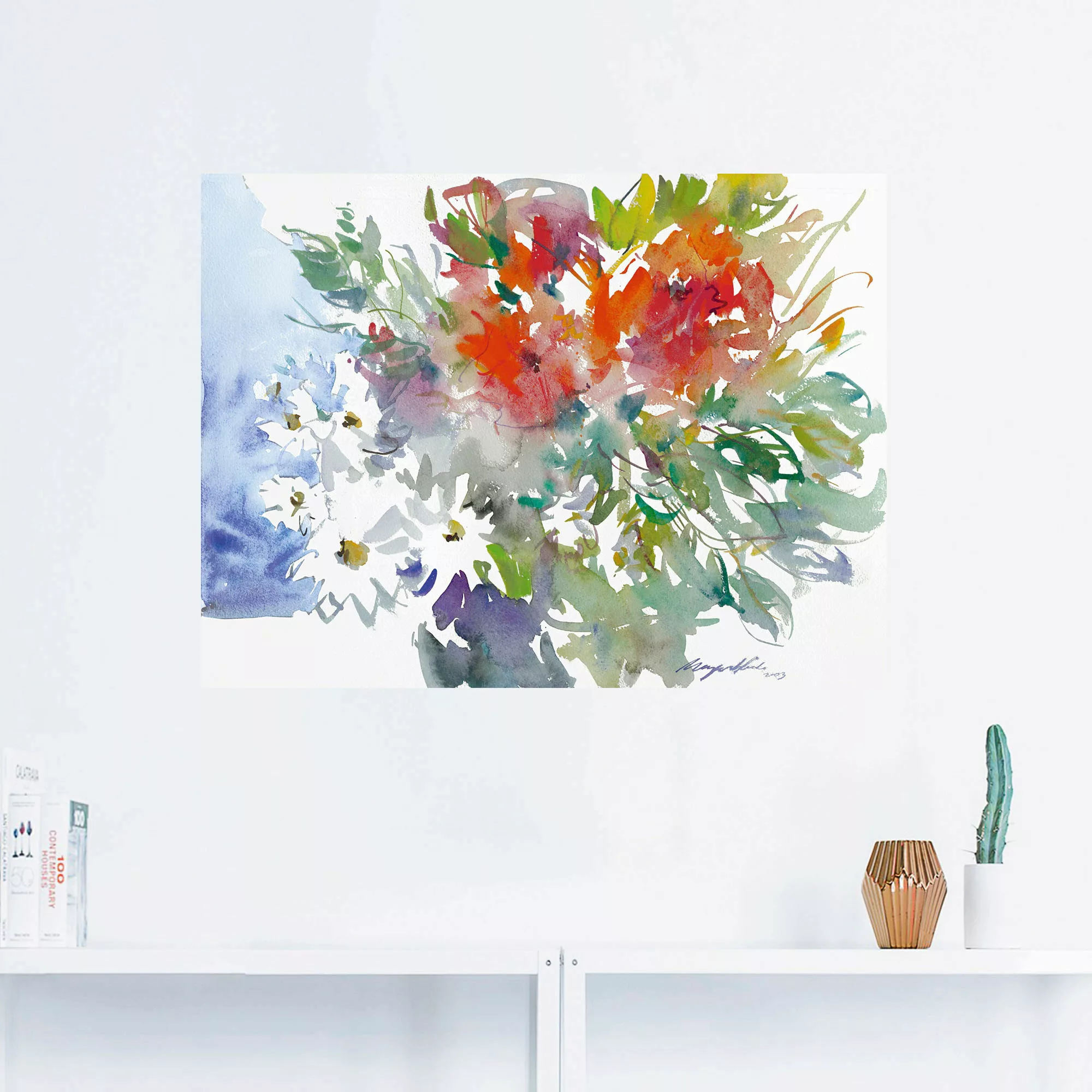 Artland Wandbild "Blumenstrauß II", Blumen, (1 St.), als Leinwandbild, Post günstig online kaufen