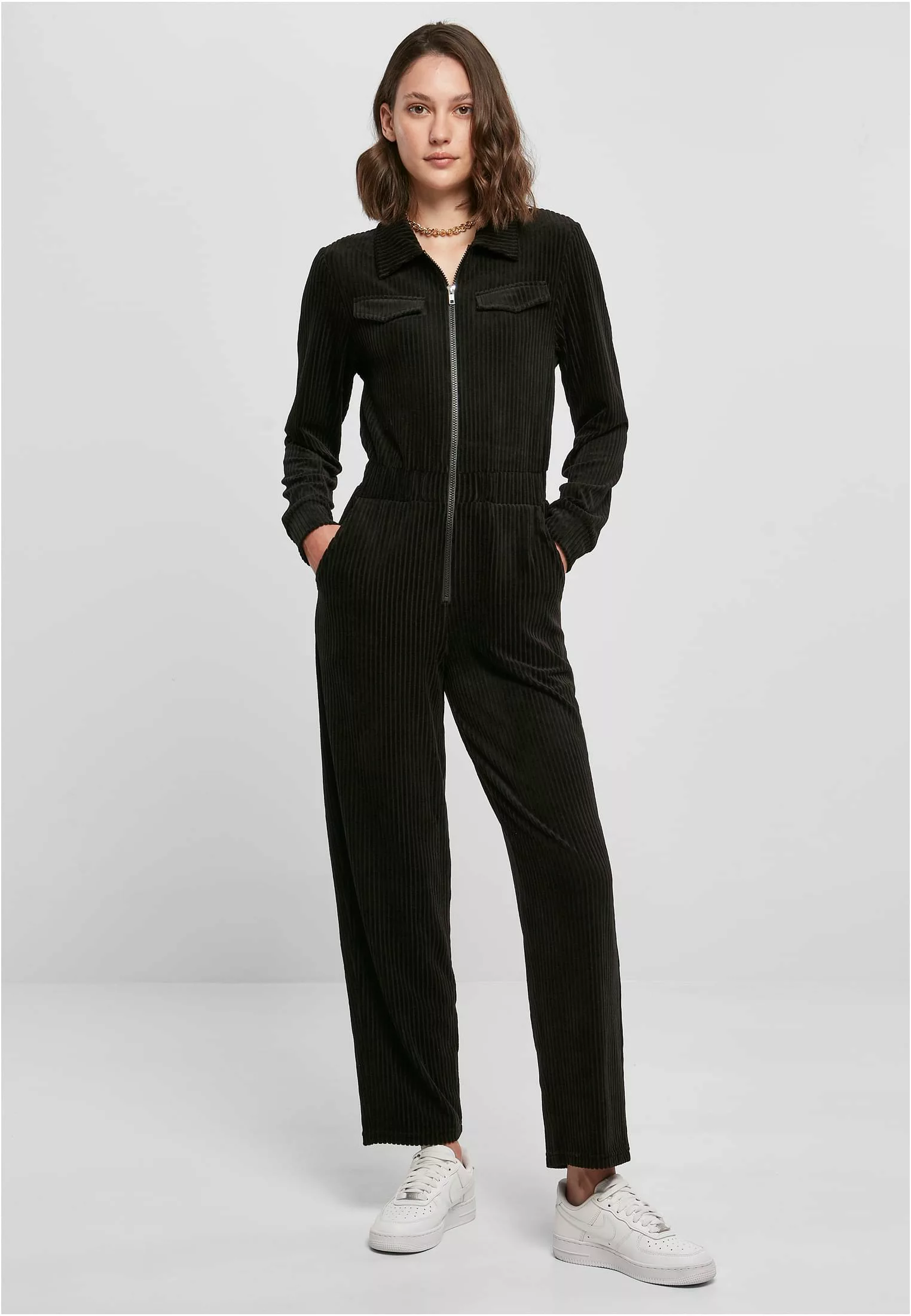 URBAN CLASSICS Jumpsuit "Damen Ladies Velvet Rib Boiler Suit", (1 tlg.) günstig online kaufen