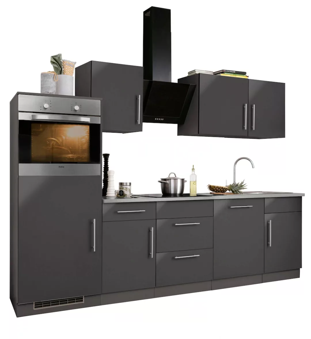 wiho Küchen Küchenzeile "Cali", mit E-Geräten, Breite 280 cm günstig online kaufen
