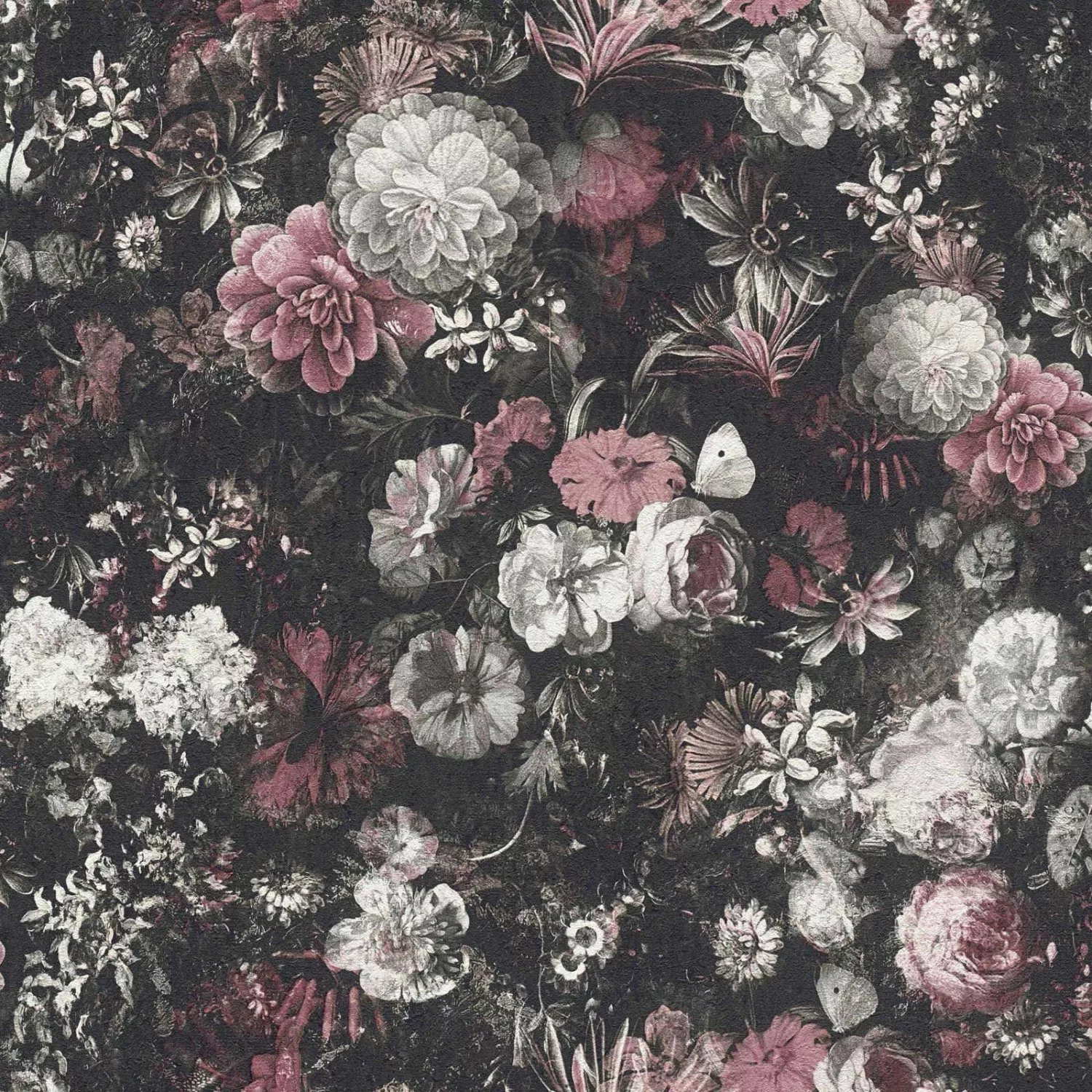 Bricoflor Vintage Tapete Floral Englische Vlies Blumentapete mit Pfingstros günstig online kaufen