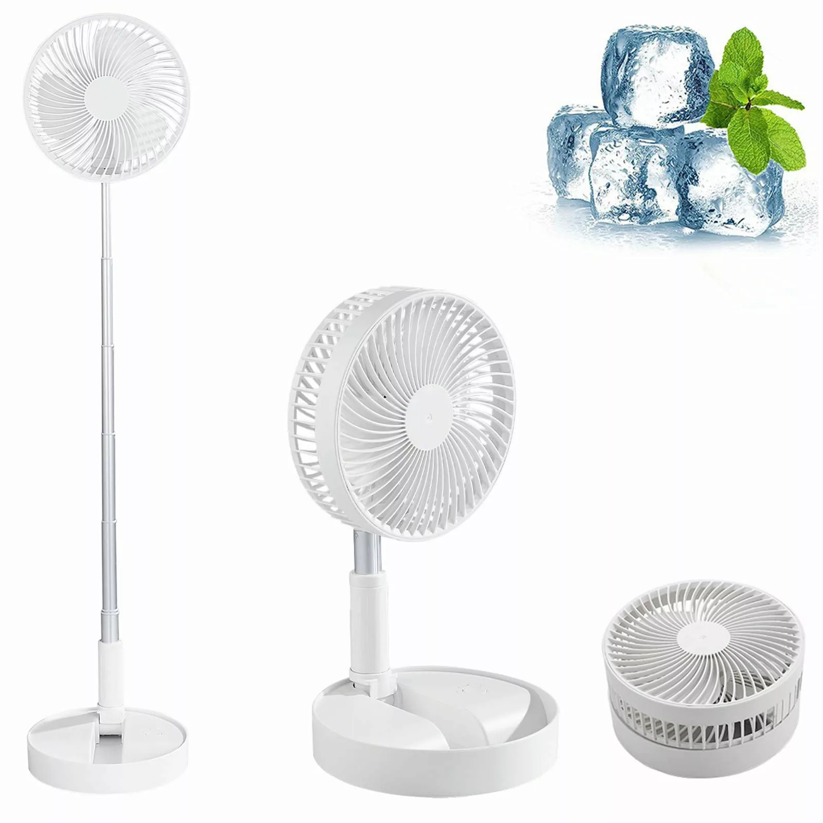 BlingBin Standventilator USB-aufladbarer Faltbarer Tischventilator Kabellos günstig online kaufen