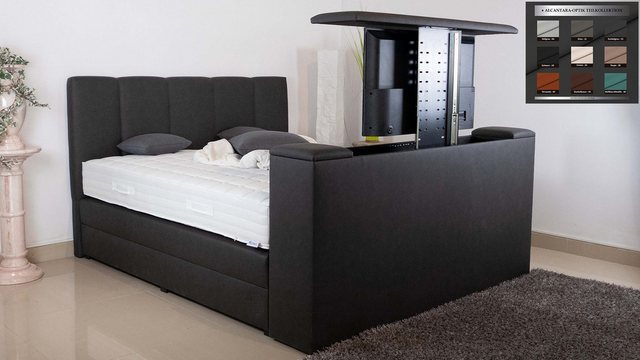 PAARA Boxspringbett Chicago mit Bettkasten Stauraum + TV Lift, mit einzigar günstig online kaufen