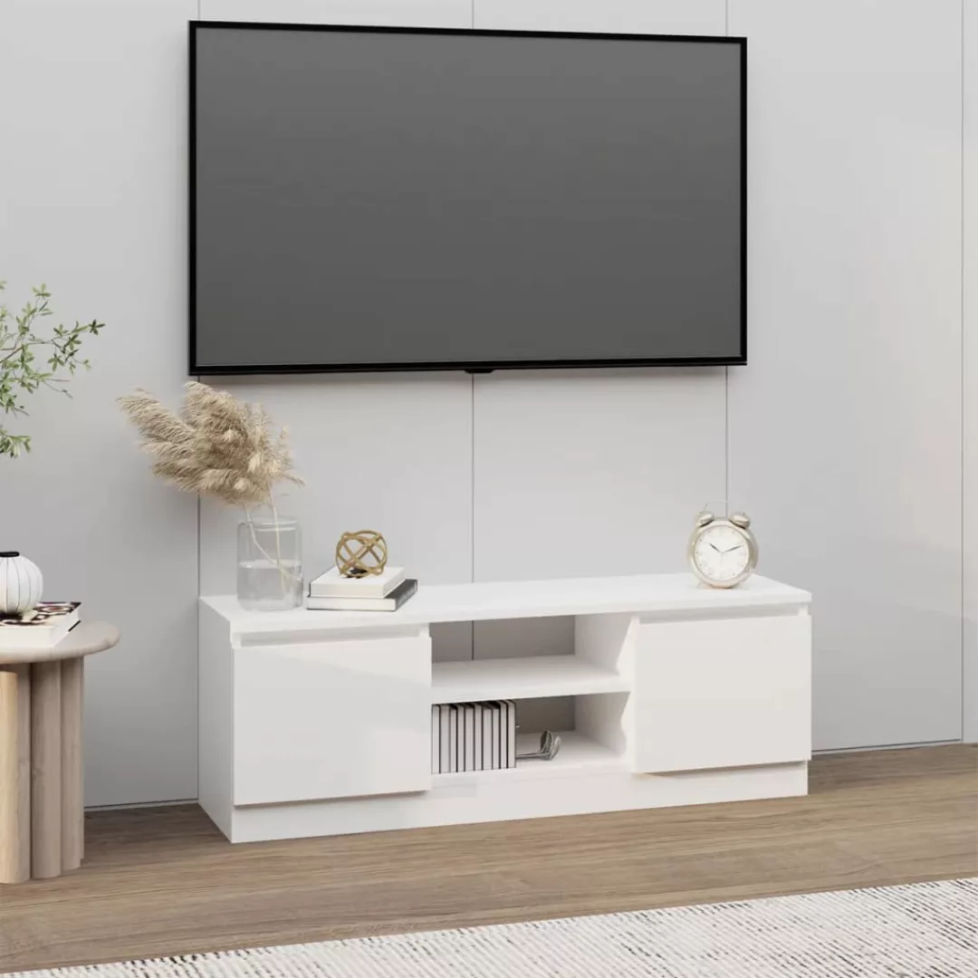 Vidaxl Tv-schrank Mit Tür Weiß 102x30x36 Cm günstig online kaufen