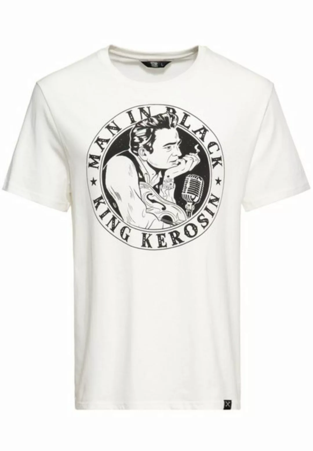 KingKerosin Print-Shirt Man in Black (1-tlg) mit Frontprint günstig online kaufen