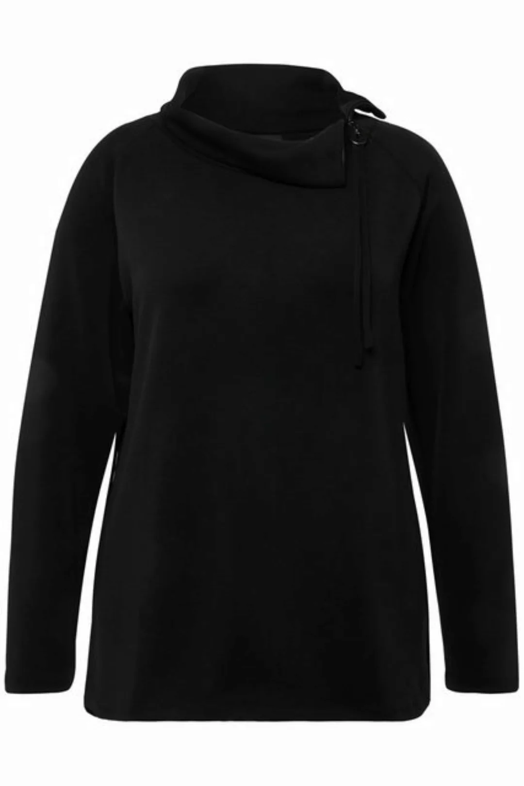 Ulla Popken Sweatshirt Sweatshirt Modalmix Stehkragen Zipper Langarm günstig online kaufen