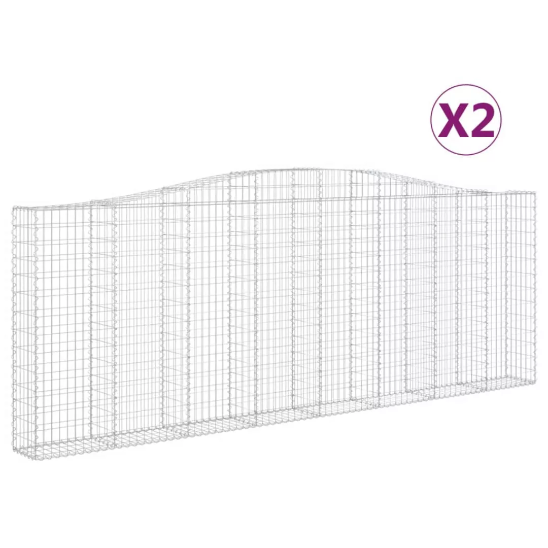 Vidaxl Gabionen Mit Hochbogen 2 Stk. 400x30x140/160cm Verzinktes Eisen günstig online kaufen