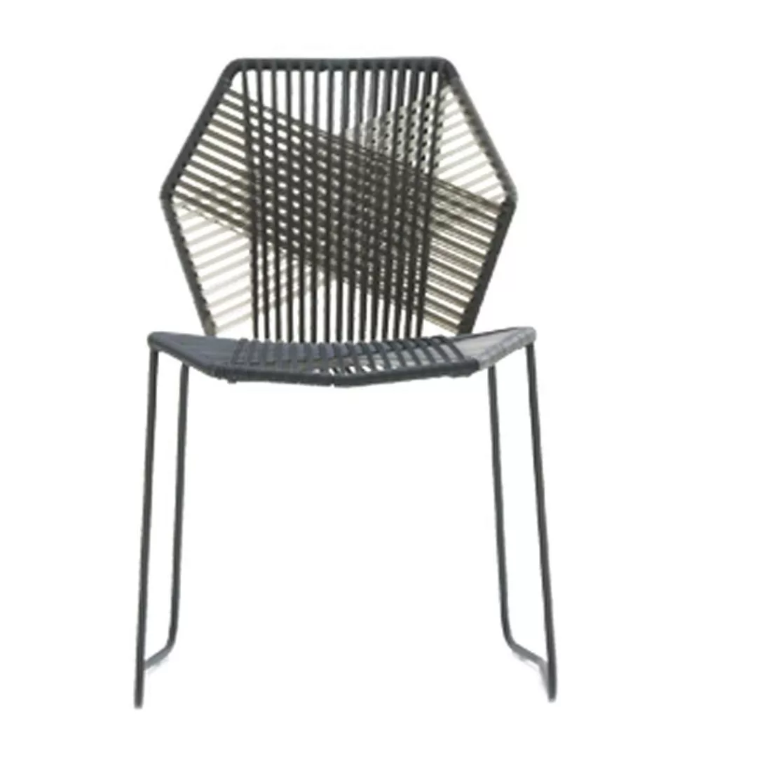 Moroso - Tropicalia Stuhl - quartz schwarz/Sitzfläche Polymer Kunststoffgar günstig online kaufen
