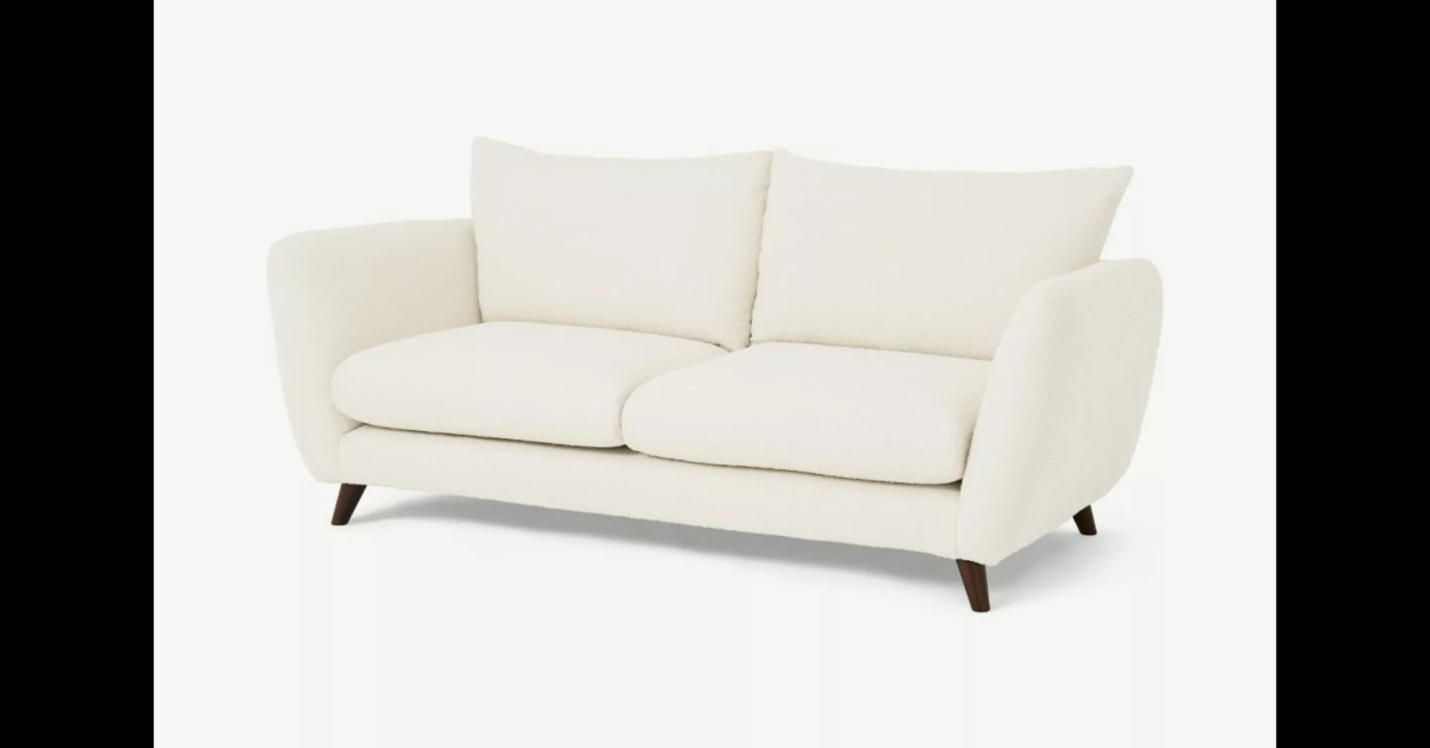 Elmira 3-Sitzer Sofa, Boucle in Elfenbein - MADE.com günstig online kaufen
