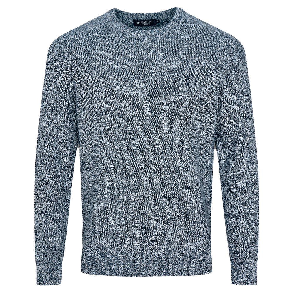 Hackett Textured Mouline Rundhalsausschnitt Sweater 2XL Blue / Ecru günstig online kaufen