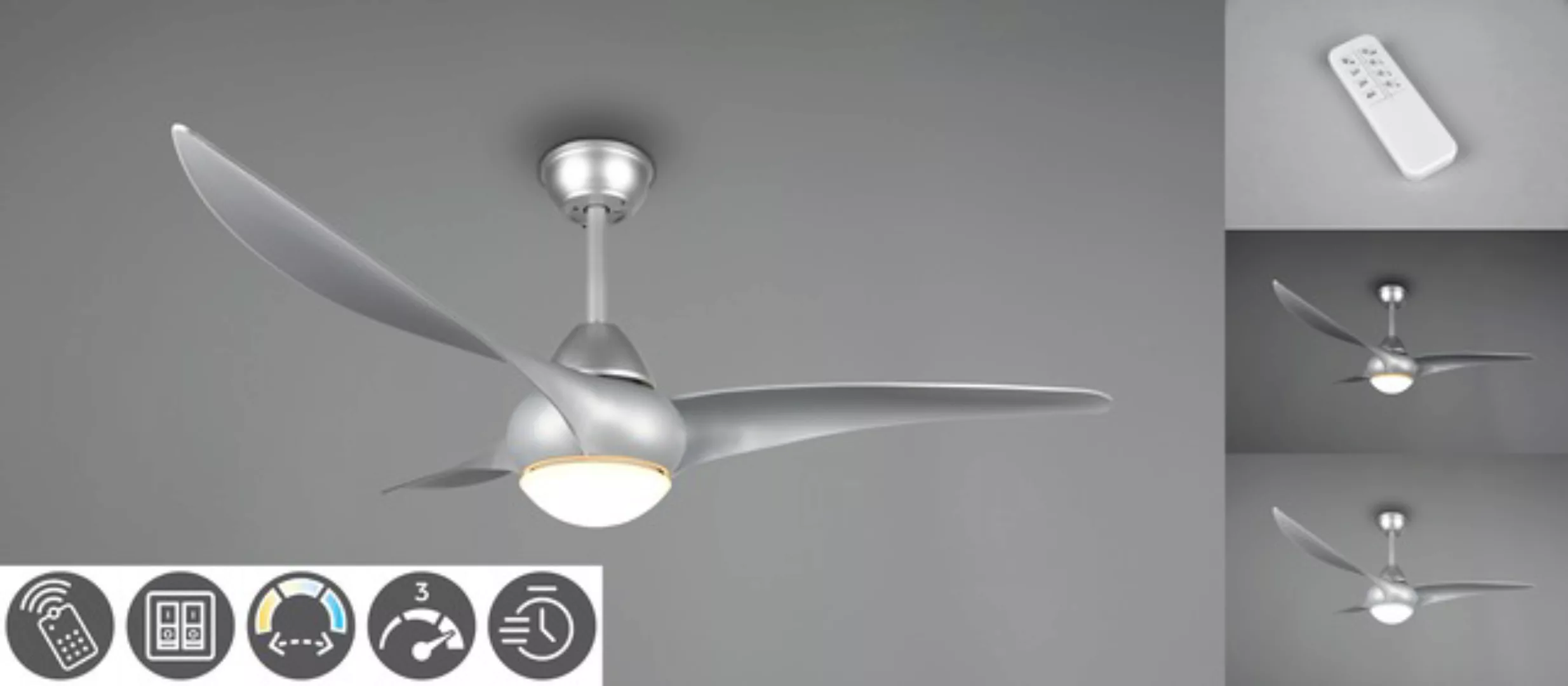 LED-Ventilator Alesund mit Fernbedienung, titan günstig online kaufen