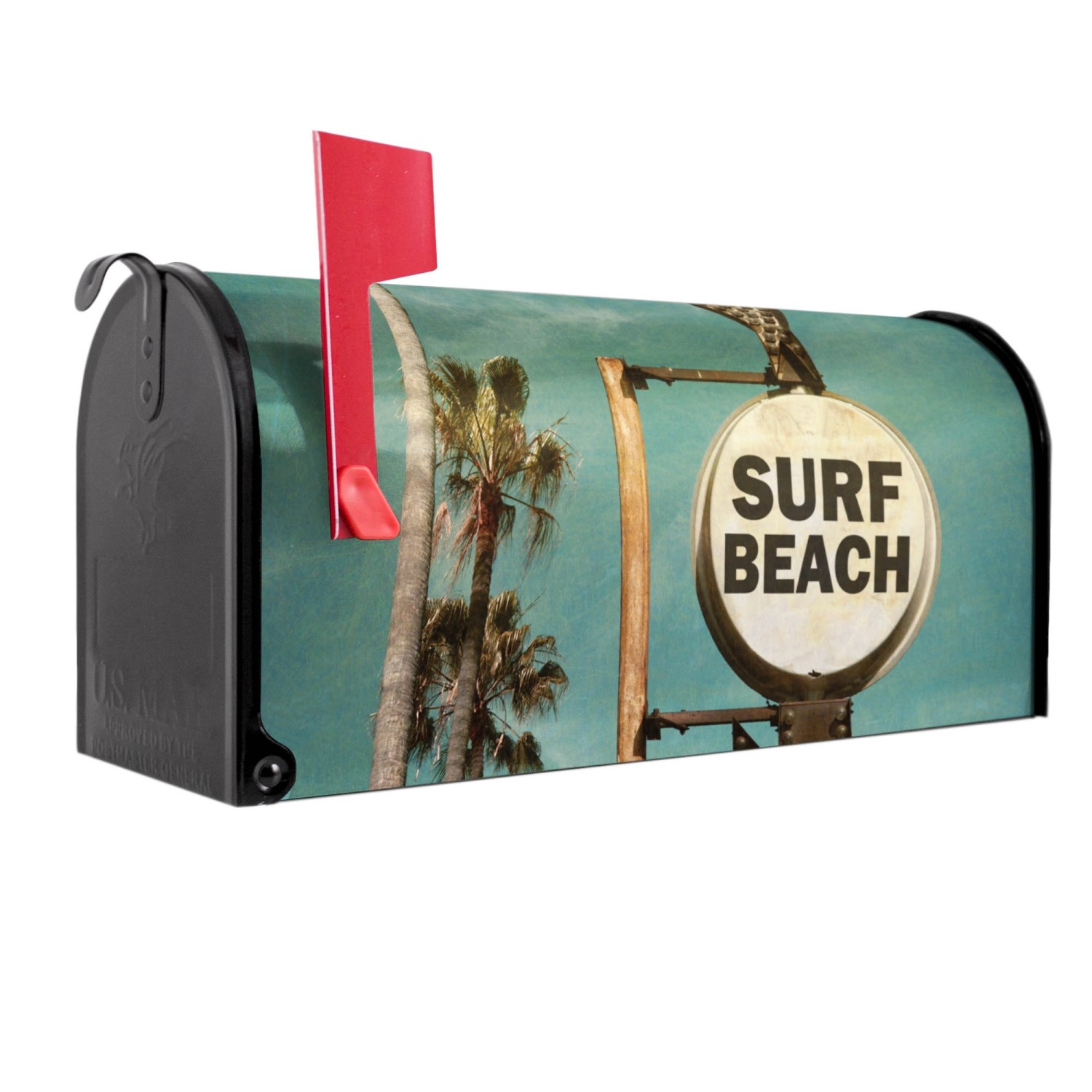 Banjado Amerikanischer Briefkasten Schwarz 48x22x16cm US Mailbox Letterbox günstig online kaufen