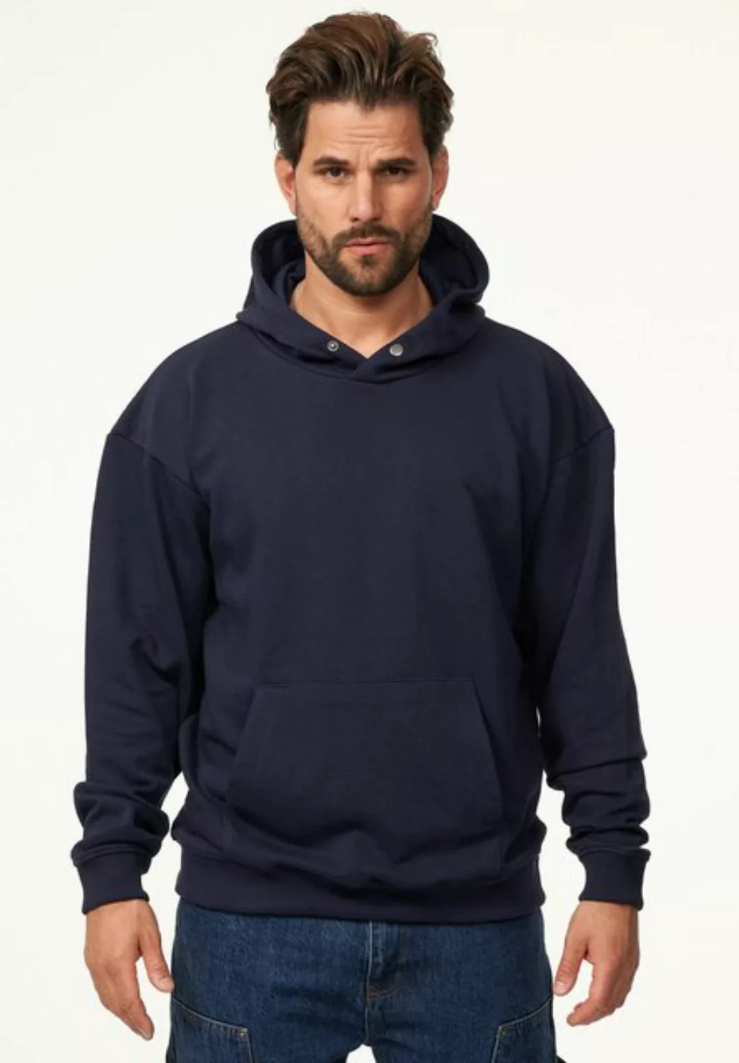 SOULSTAR Hoodie S2OSAN Herren Oversize Kapuzenpullover mit Button Pullover günstig online kaufen