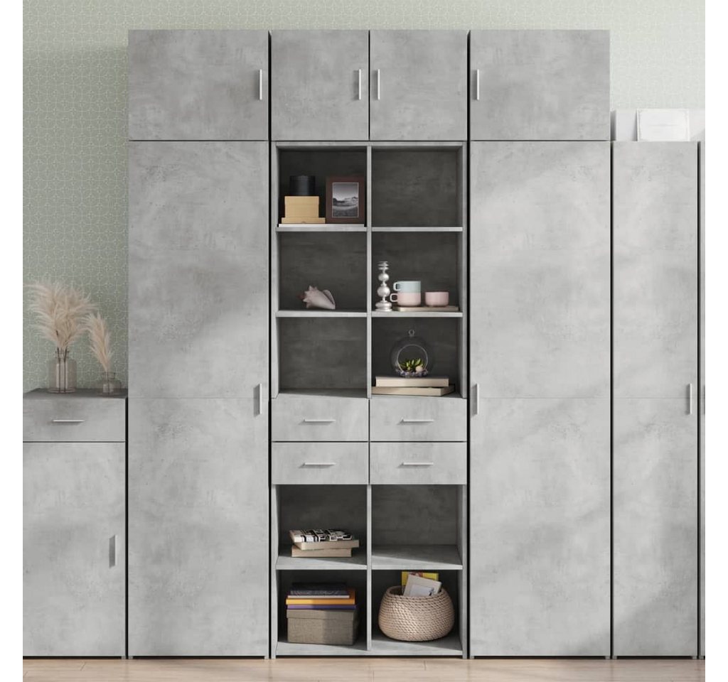 vidaXL Schrankmodule Hochschrank Betongrau 70x42,5x225 cm Holzwerkstoff günstig online kaufen