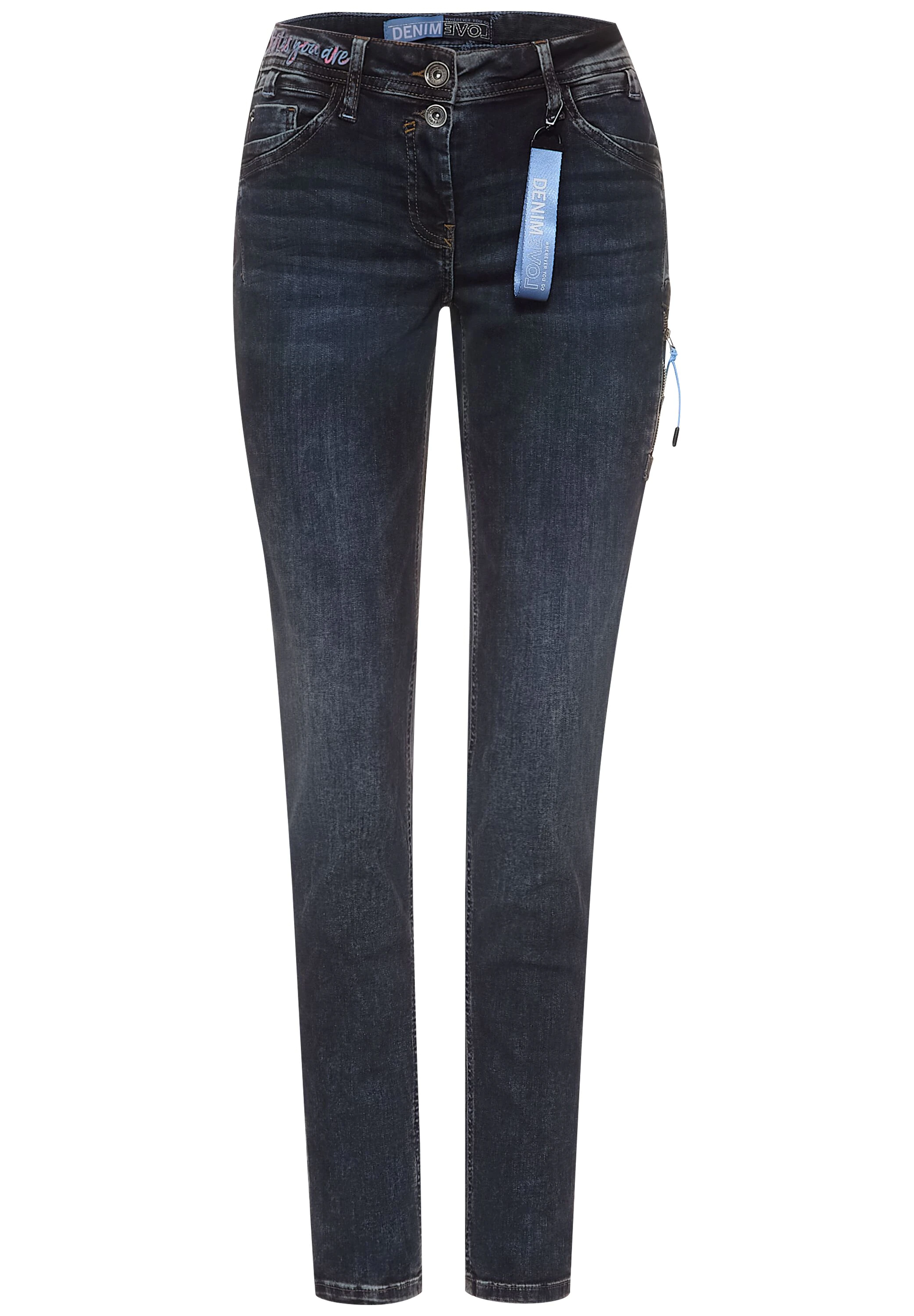Cecil Loose-fit-Jeans, mit Reißverschluss-Deko günstig online kaufen