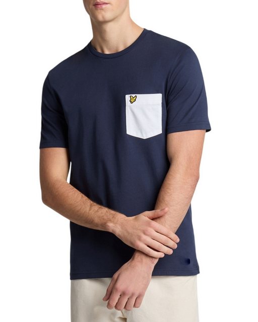 Lyle & Scott T-Shirt Basic Herren, 100% Baumwolle, Kontrast Brusttasche günstig online kaufen