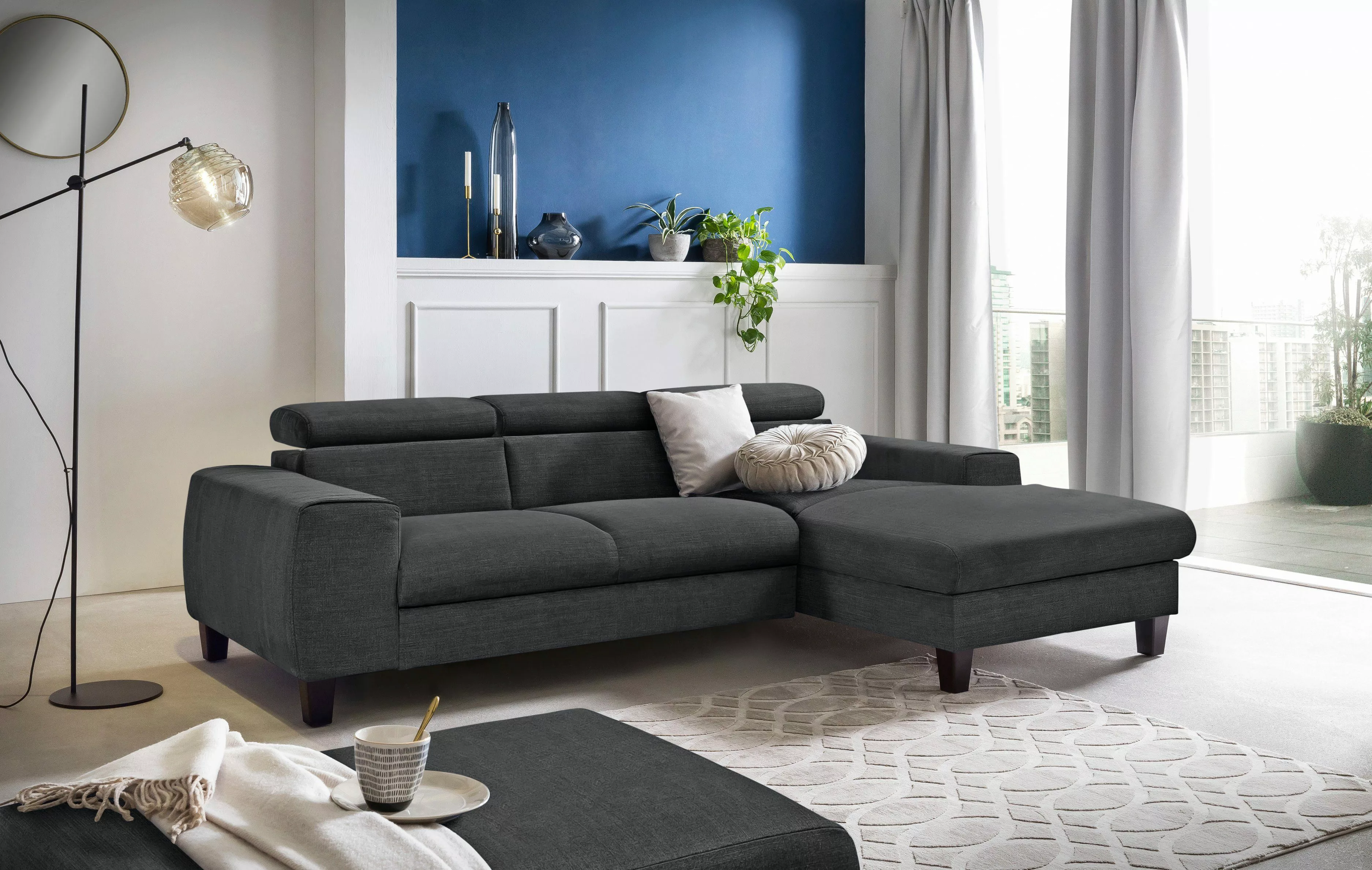 COTTA Ecksofa Morven L-Form mit Kopfteilverstellung, günstig online kaufen