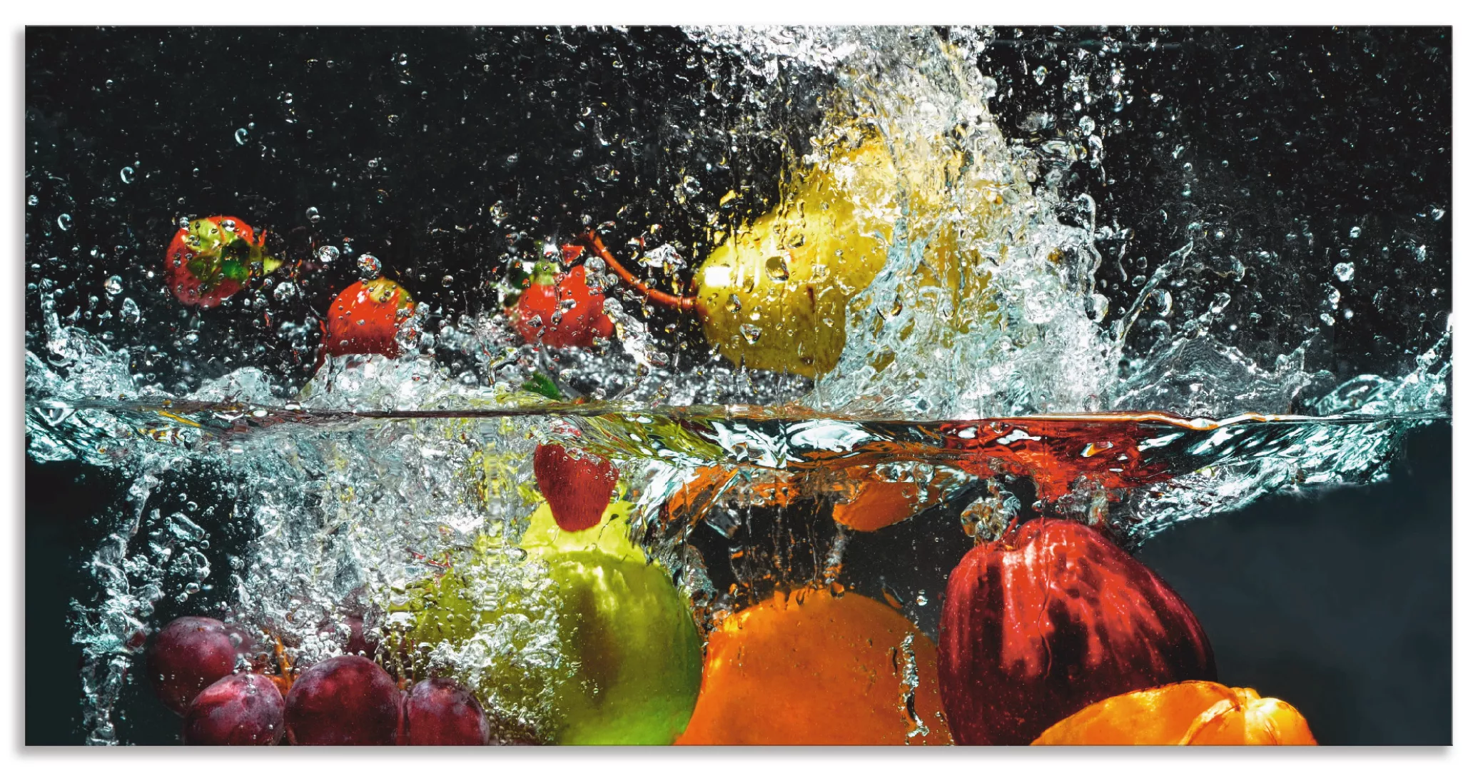 Artland Küchenrückwand »Spritzendes Obst auf dem Wasser«, (1 tlg.), Alu Spr günstig online kaufen