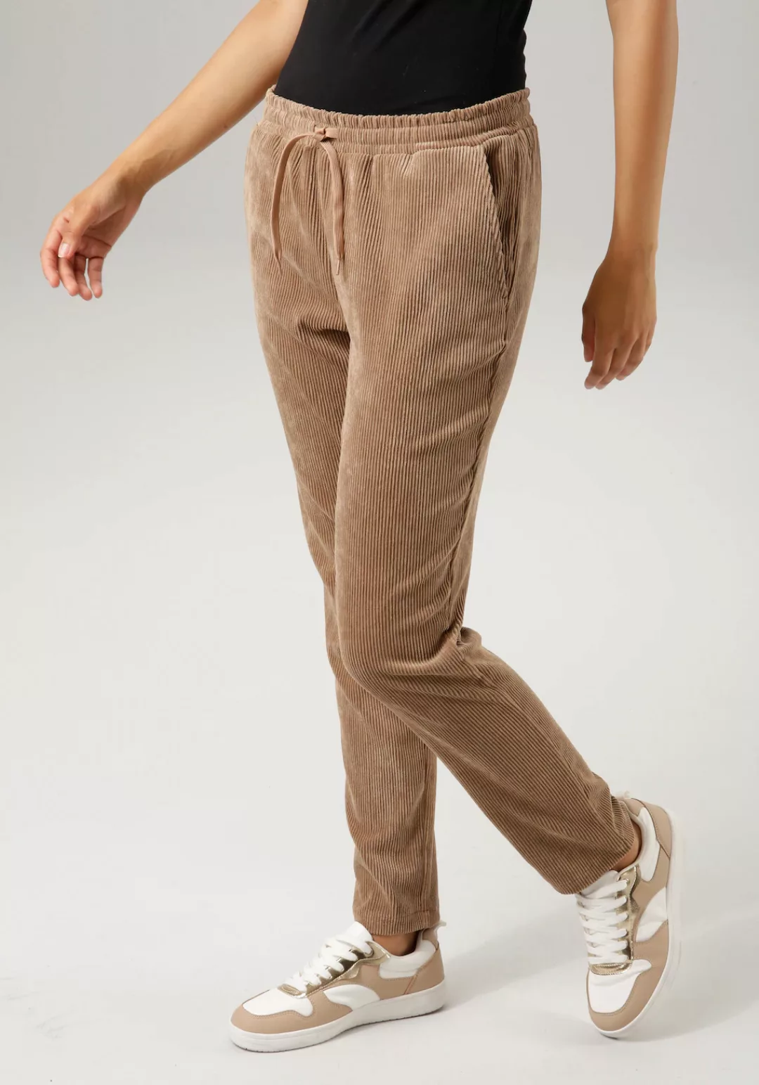 Aniston CASUAL Schlupfhose, aus trendigem, elastischen Cord günstig online kaufen