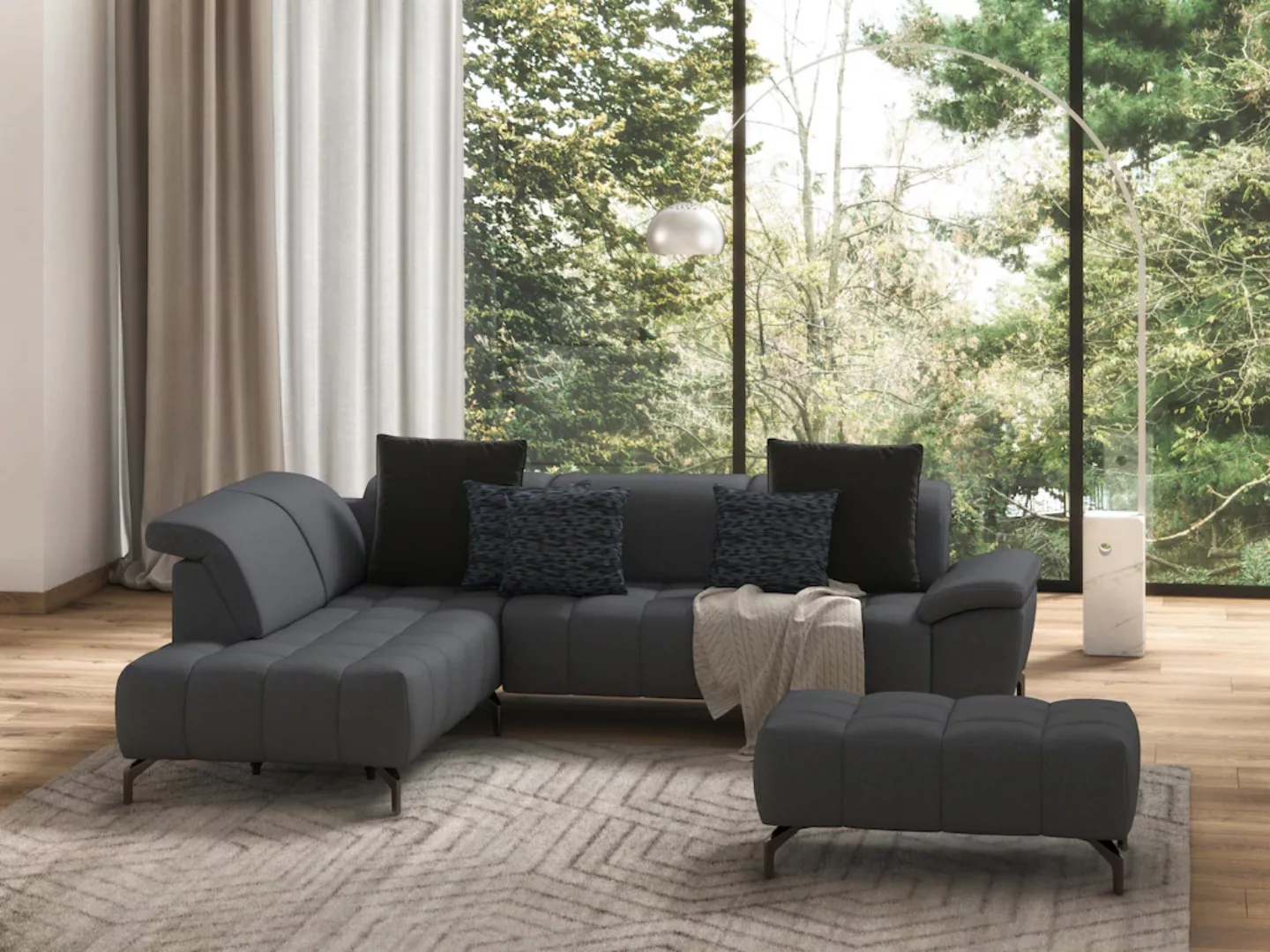 sit&more Ecksofa »Cool L-Form«, wahlweise mit Kopfteilverstellung und Vorzi günstig online kaufen