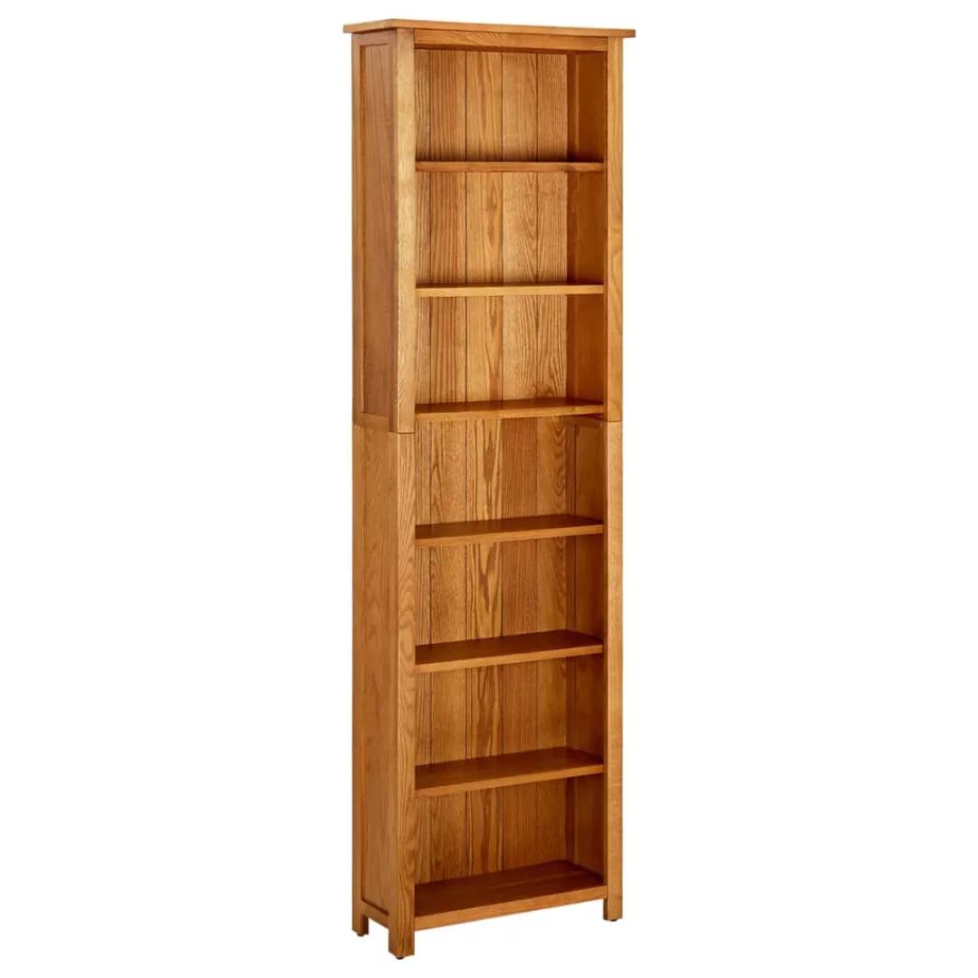 Bücherregal 7 Fecher 60x22x200 Cm Massivholz Eiche günstig online kaufen