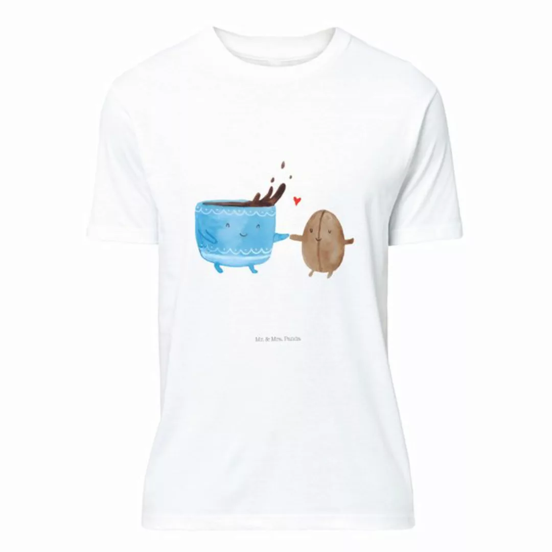 Mr. & Mrs. Panda T-Shirt Kaffee Bohne - Weiß - Geschenk, Lustiges T-Shirt, günstig online kaufen