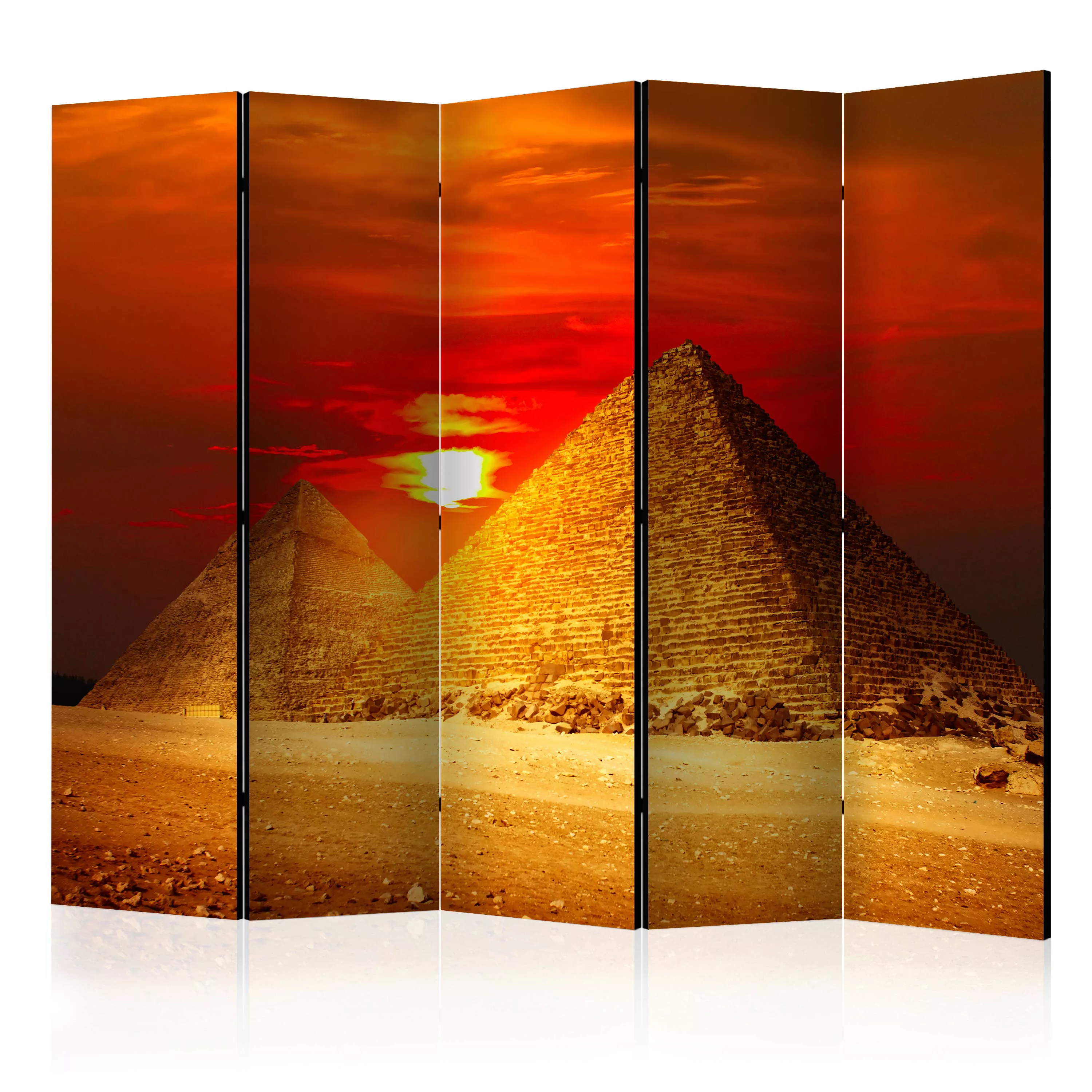 5-teiliges Paravent - The Giza Necropolis - Sunset Ii [room Dividers] günstig online kaufen