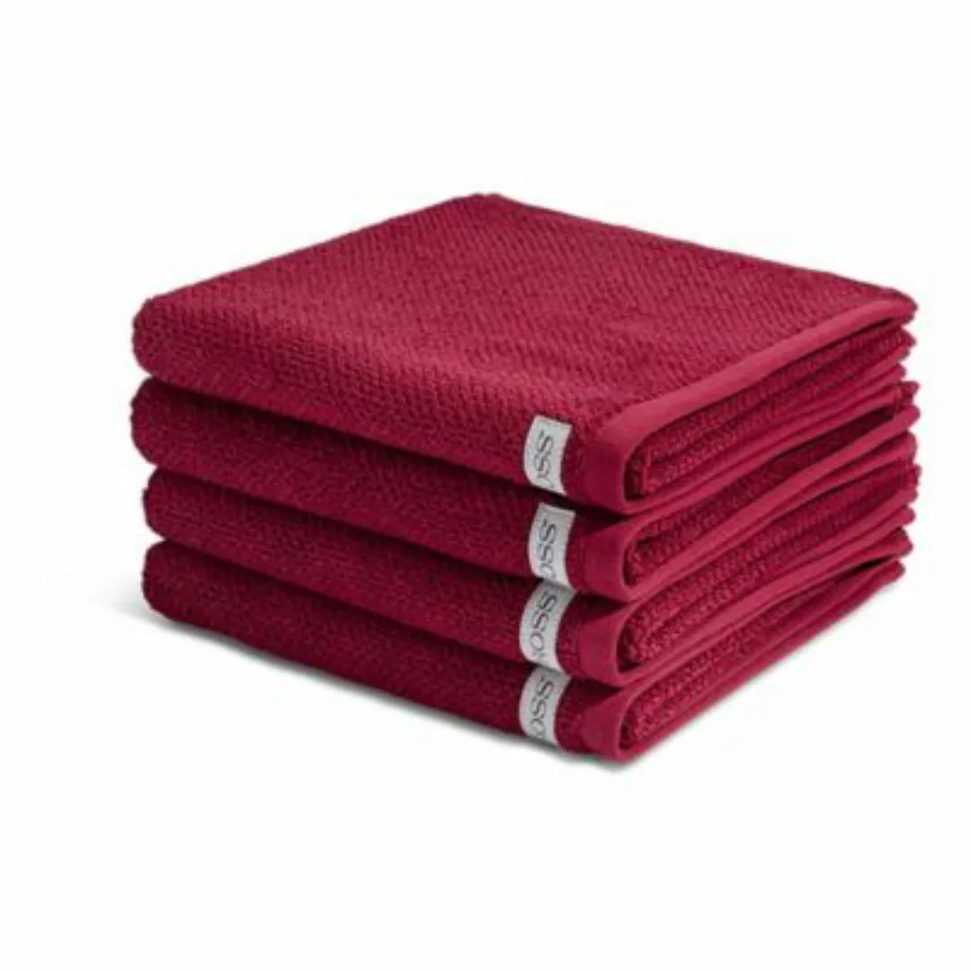 Ross 4 X Handtuch im Set Selection - Organic Cotton Handtücher rot günstig online kaufen
