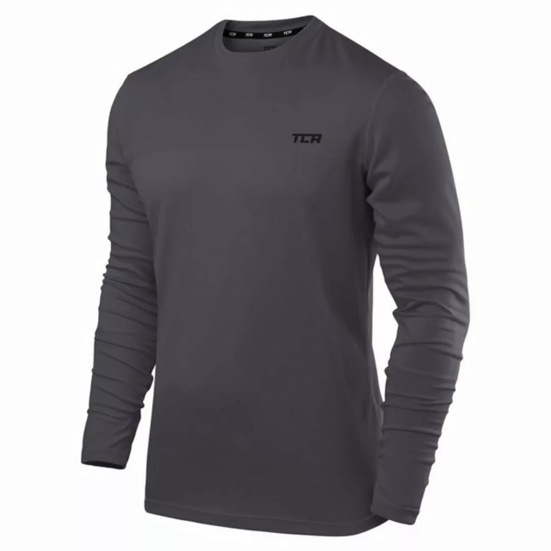 TCA Langarmshirt TCA Herren Langarm Laufshirt - Grau (1-tlg) günstig online kaufen