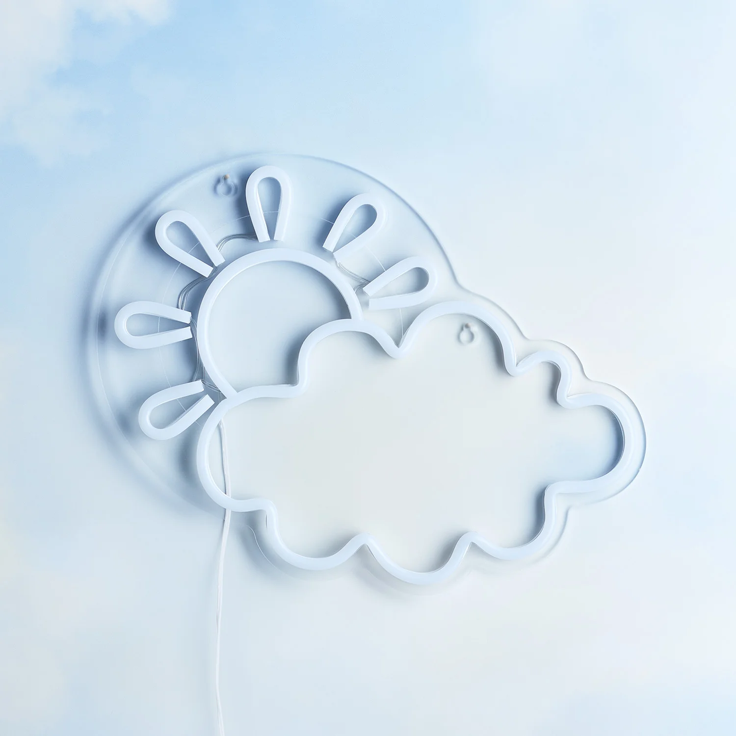 Neon Wandleuchte Sonne und Wolke günstig online kaufen