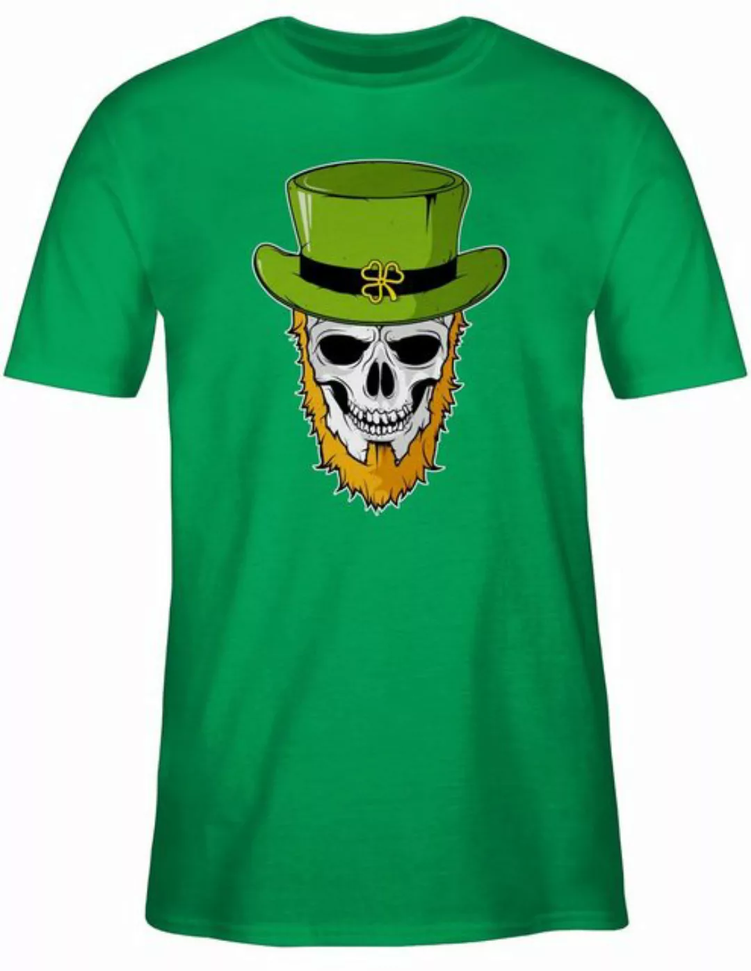 Shirtracer T-Shirt Totenkopf Kleeblatt St. Patricks Day günstig online kaufen